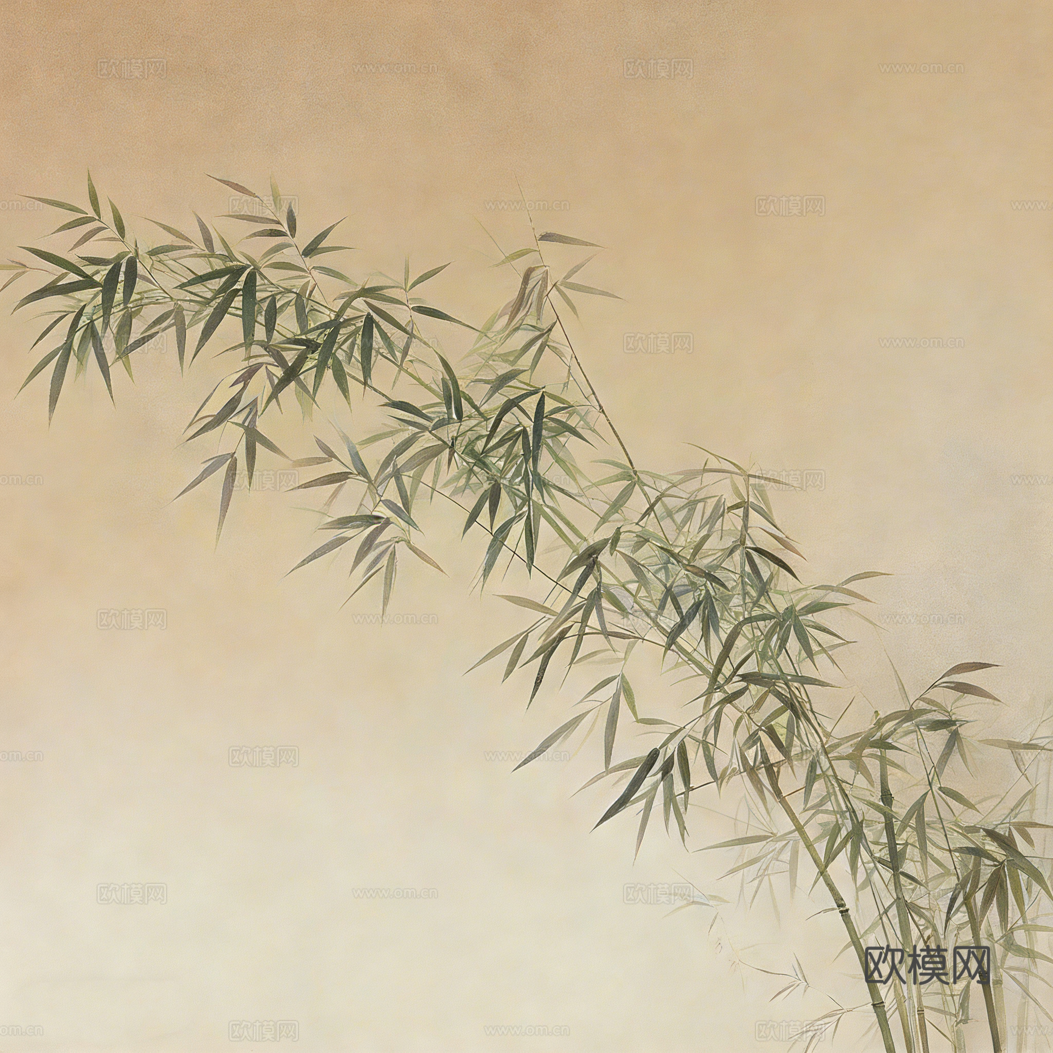 意境竹林 禅意竹林 杜邦纸