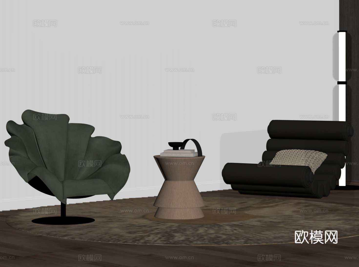 现代休闲椅su模型