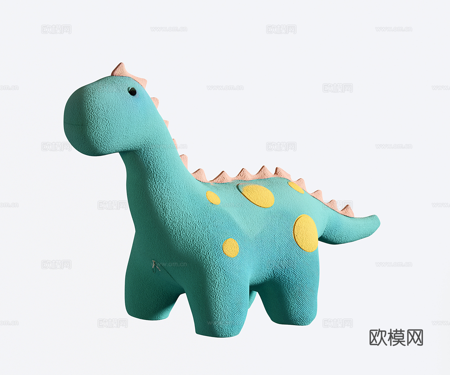 现代恐龙玩偶 恐龙坐凳su模型