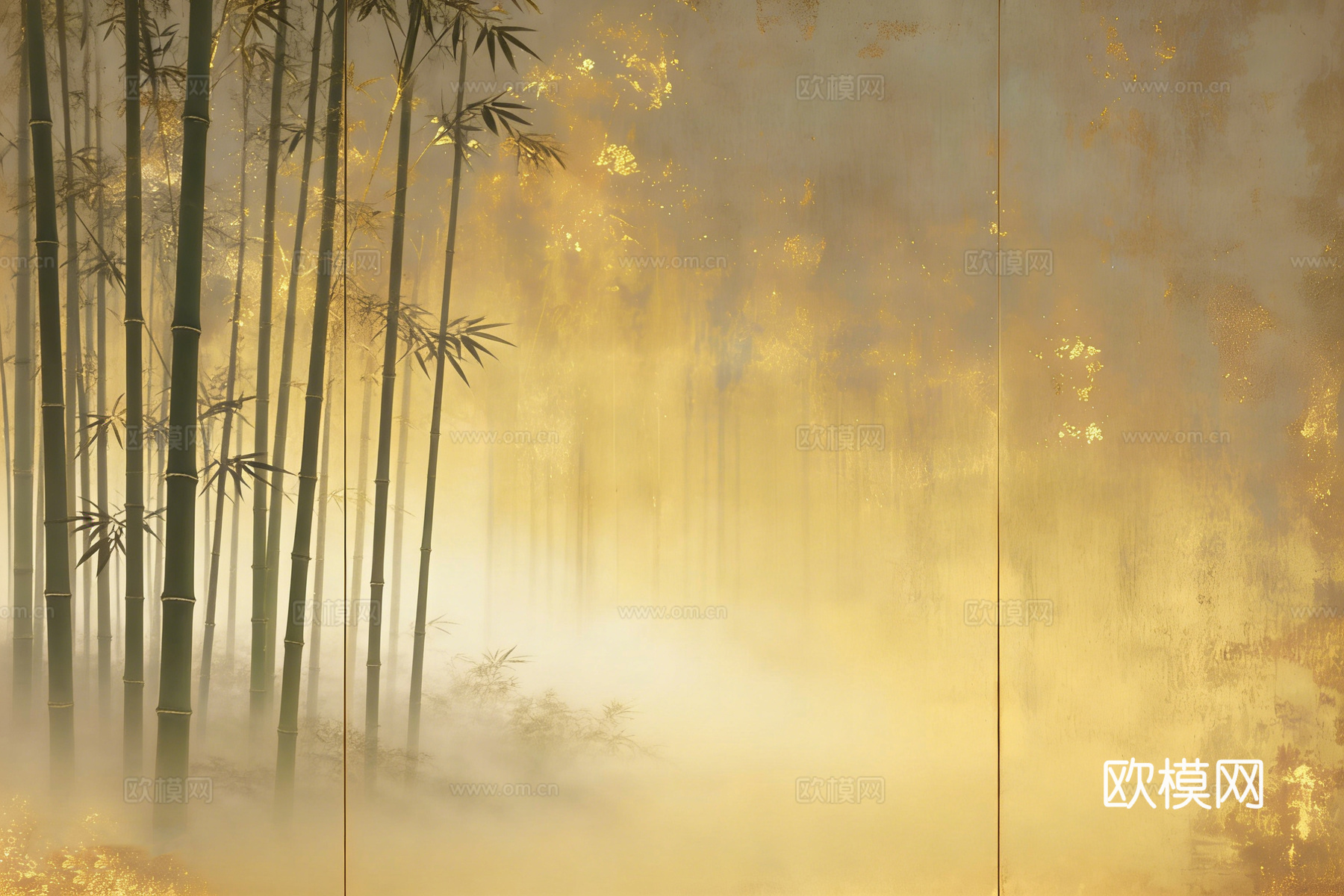 意境竹林 禅意竹林 杜邦纸