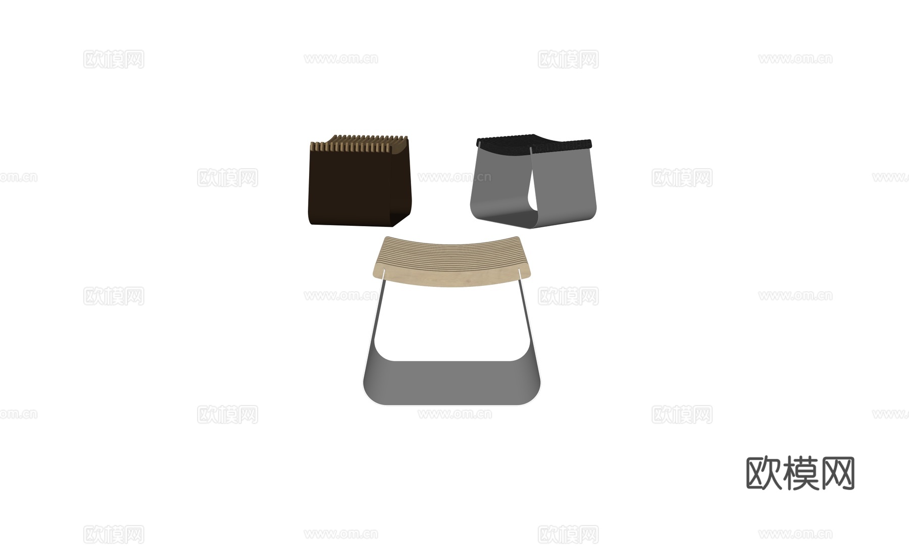 凳子茶凳换鞋凳su模型