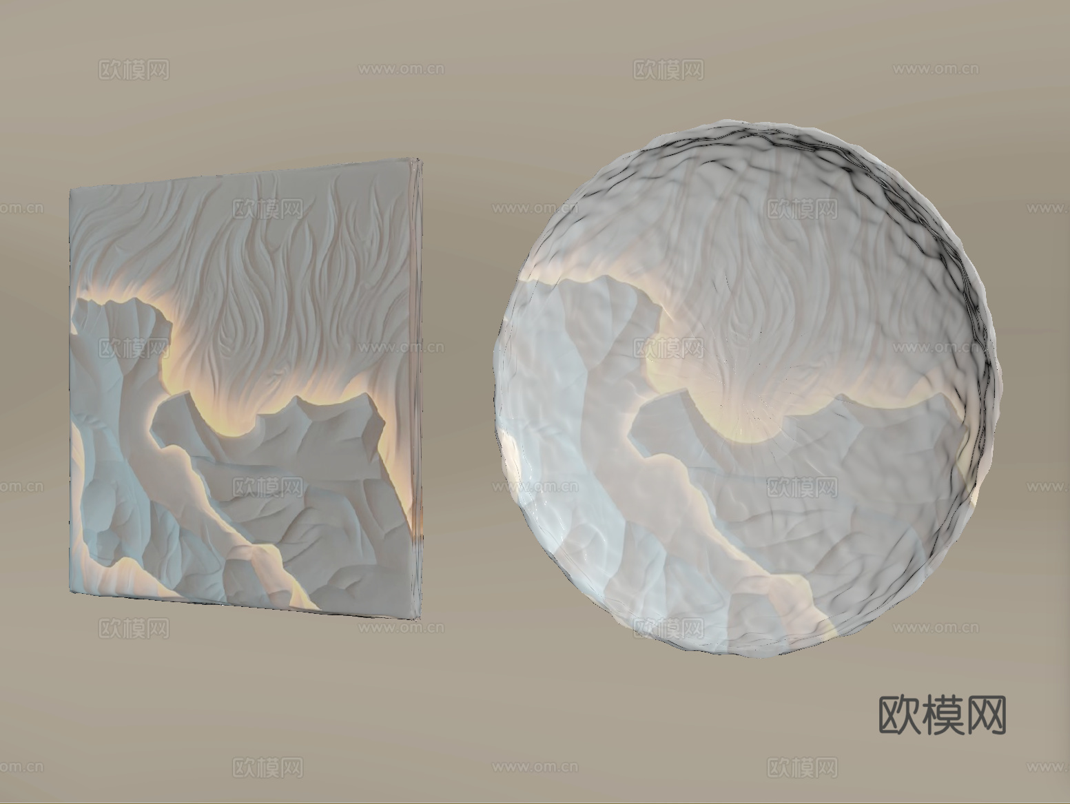 现代墙饰挂件 圆形墙饰su模型