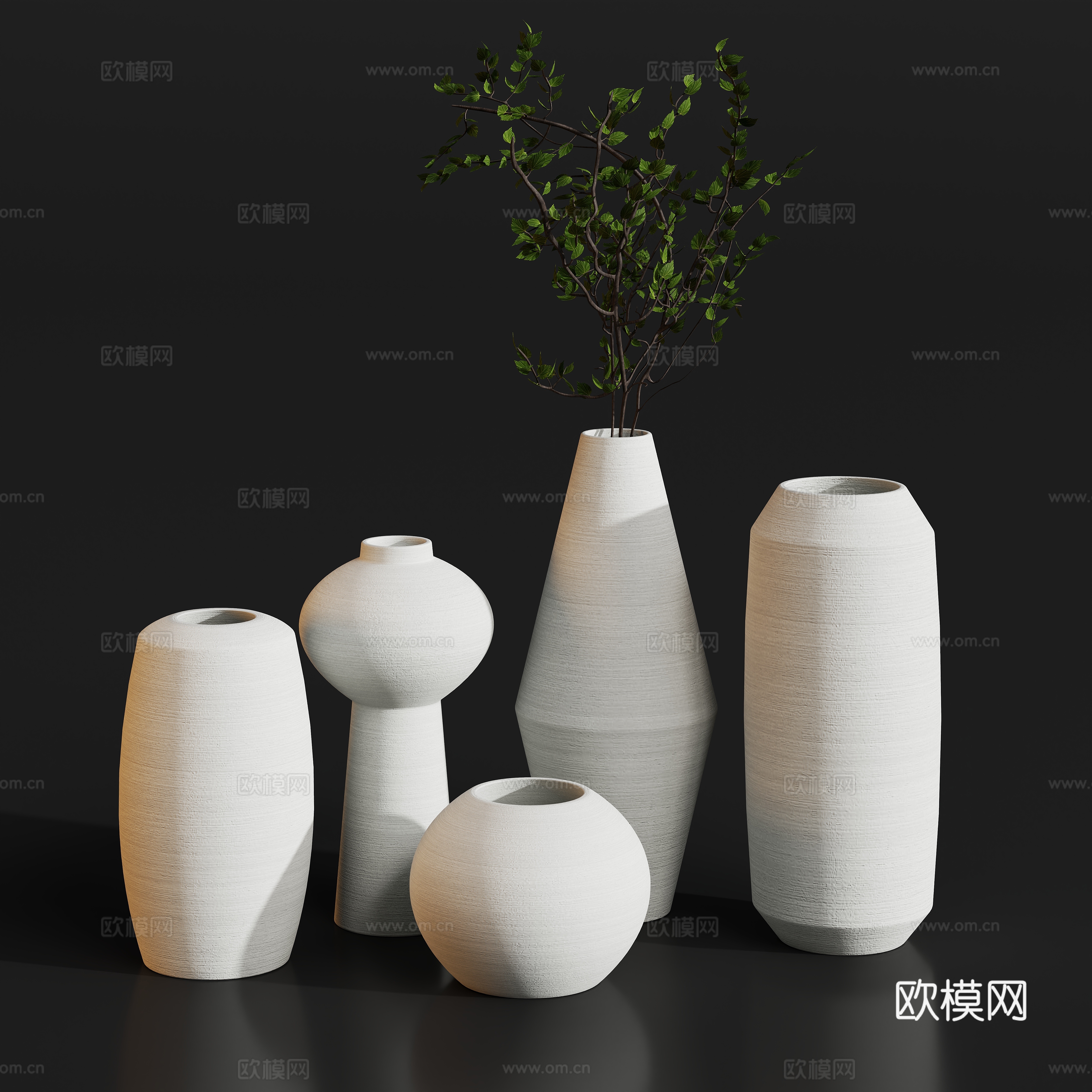 花瓶陶瓷罐子su模型