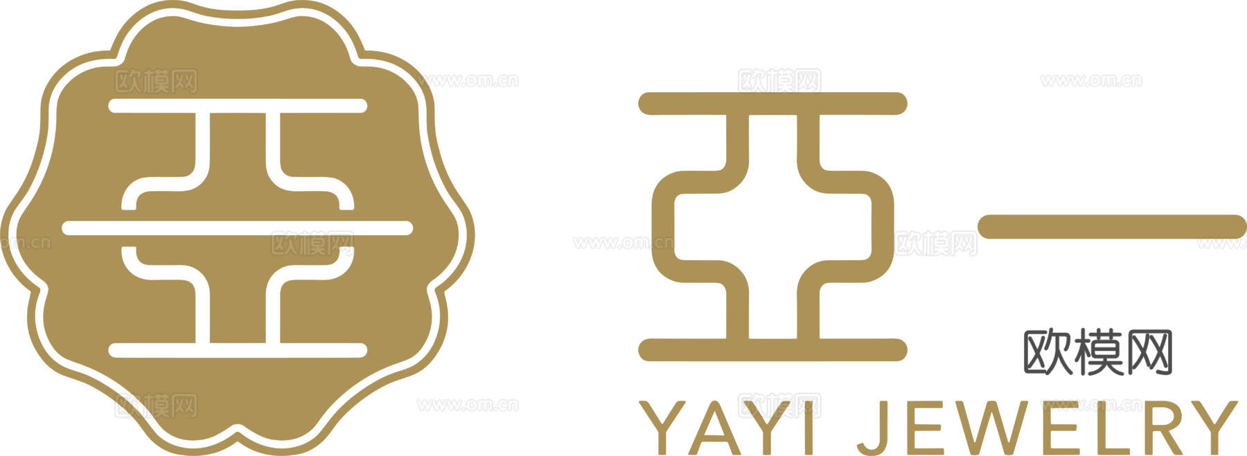 亚一，黄金珠宝logo