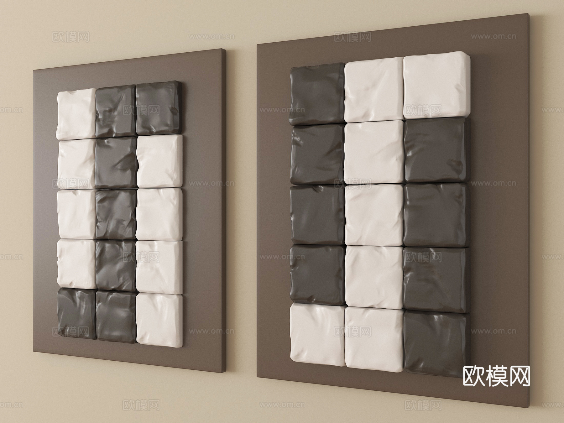 现代墙饰挂件su模型