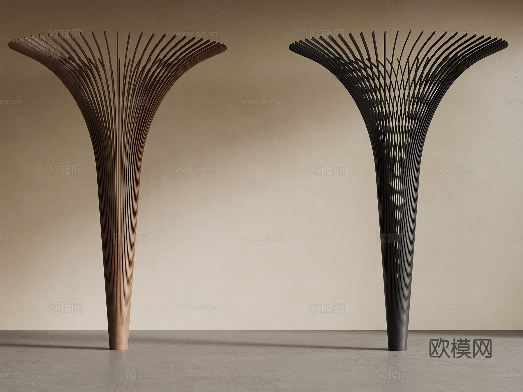 现代柱子 异形柱su模型