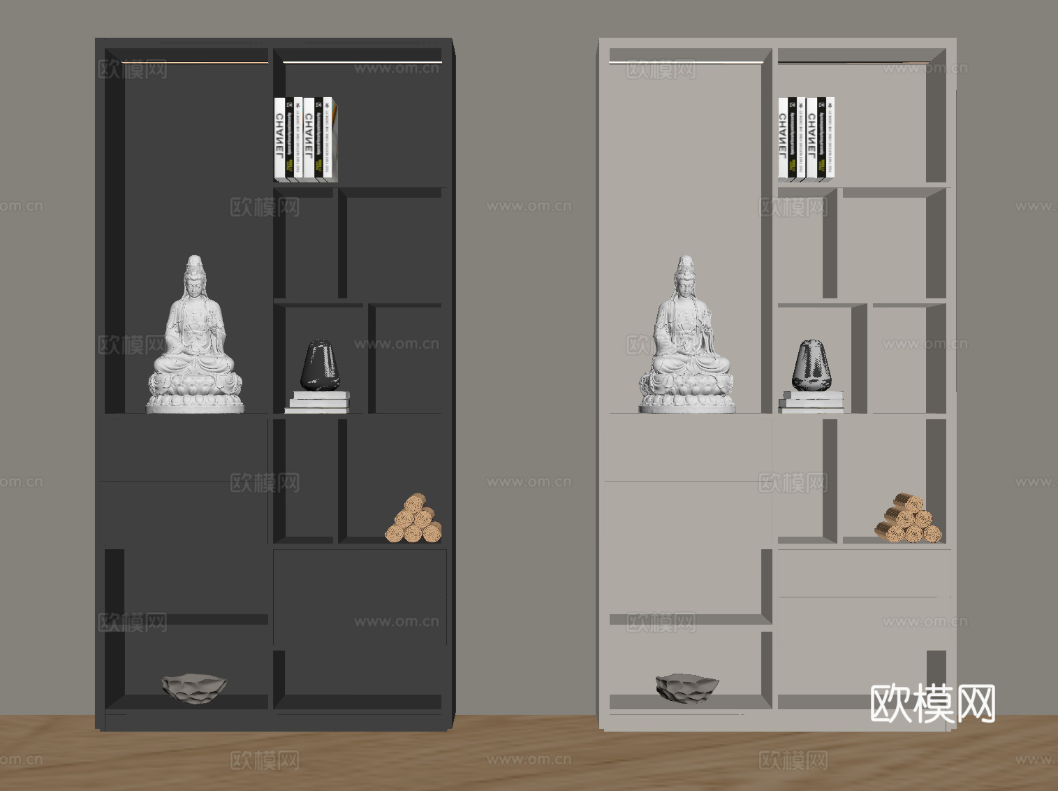 现代佛龛su模型