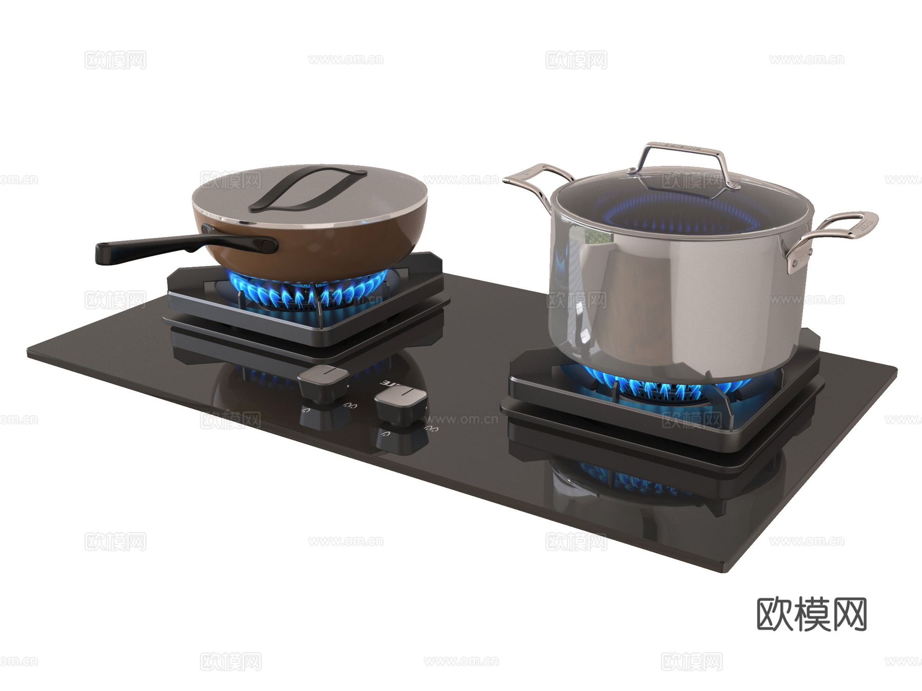 现代燃气灶 灶台 炉具3d模型下载