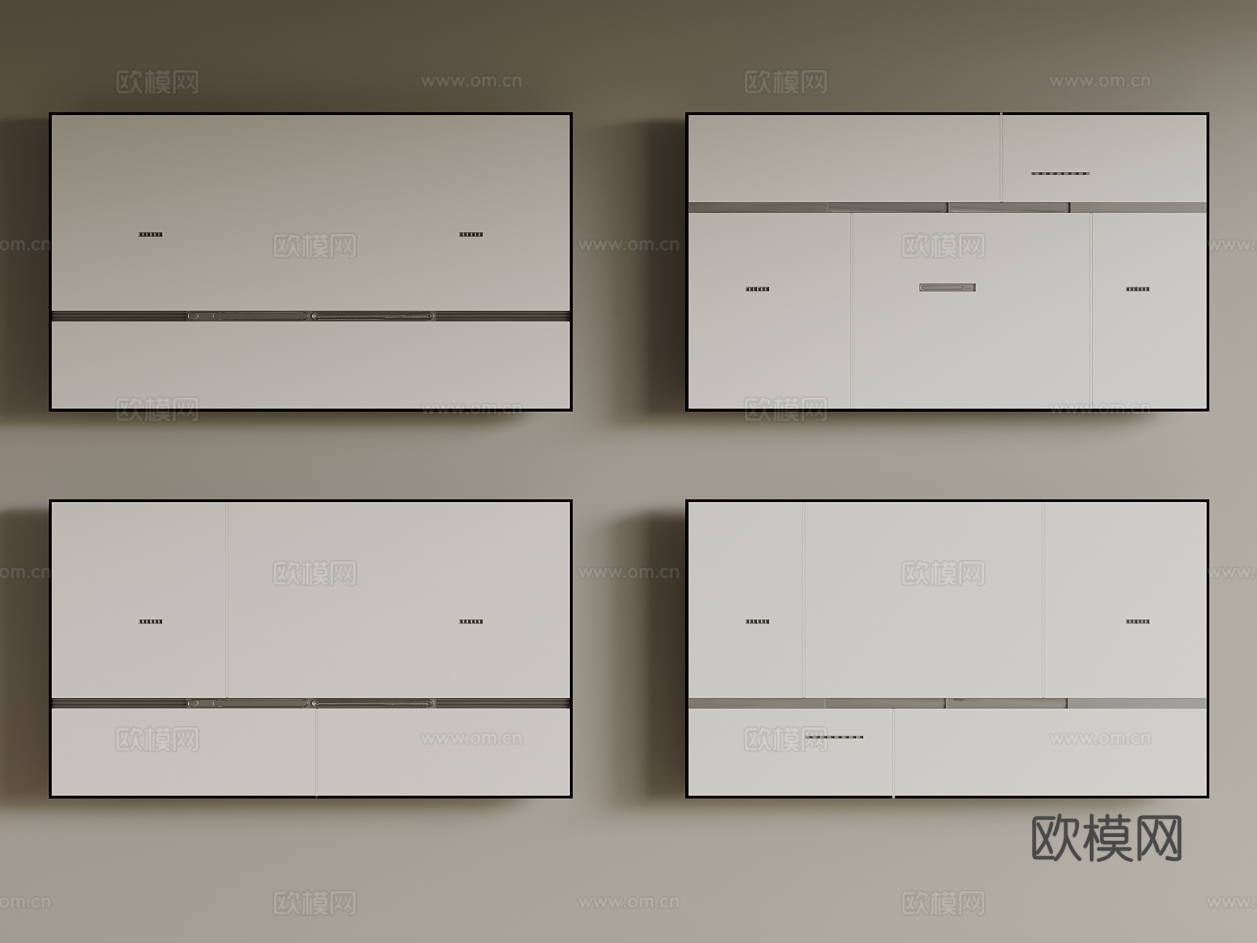 现代吊顶su模型