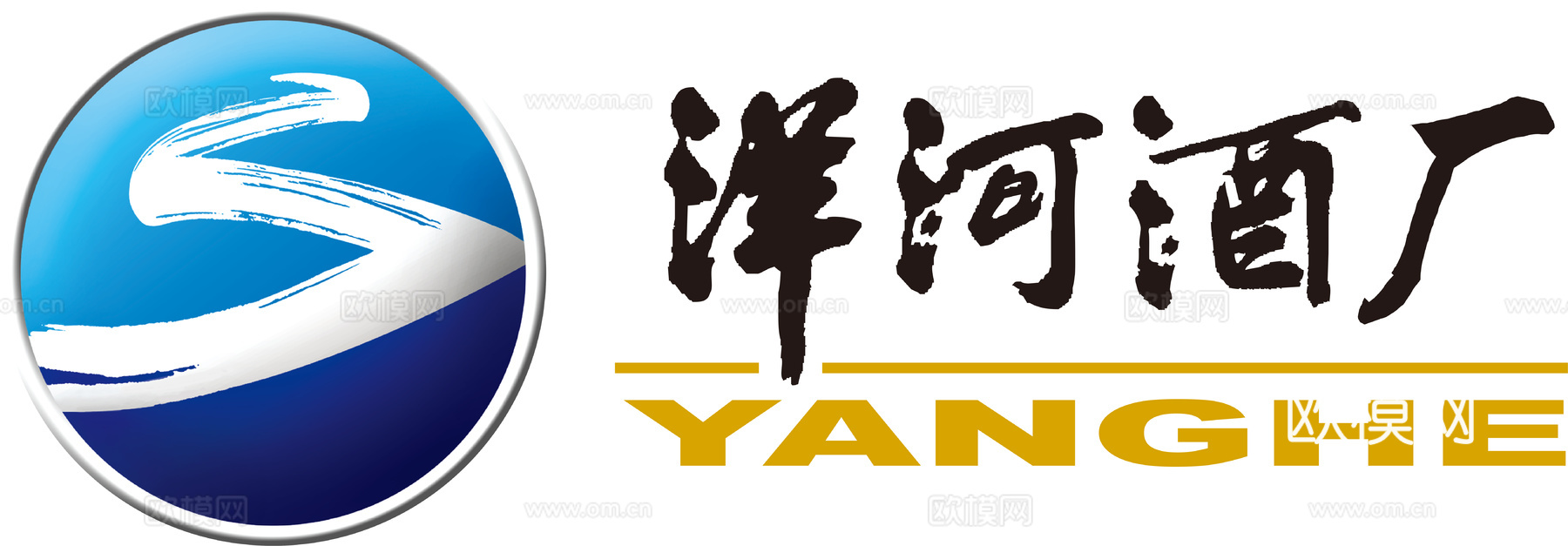 洋河酒厂，白酒品牌logo