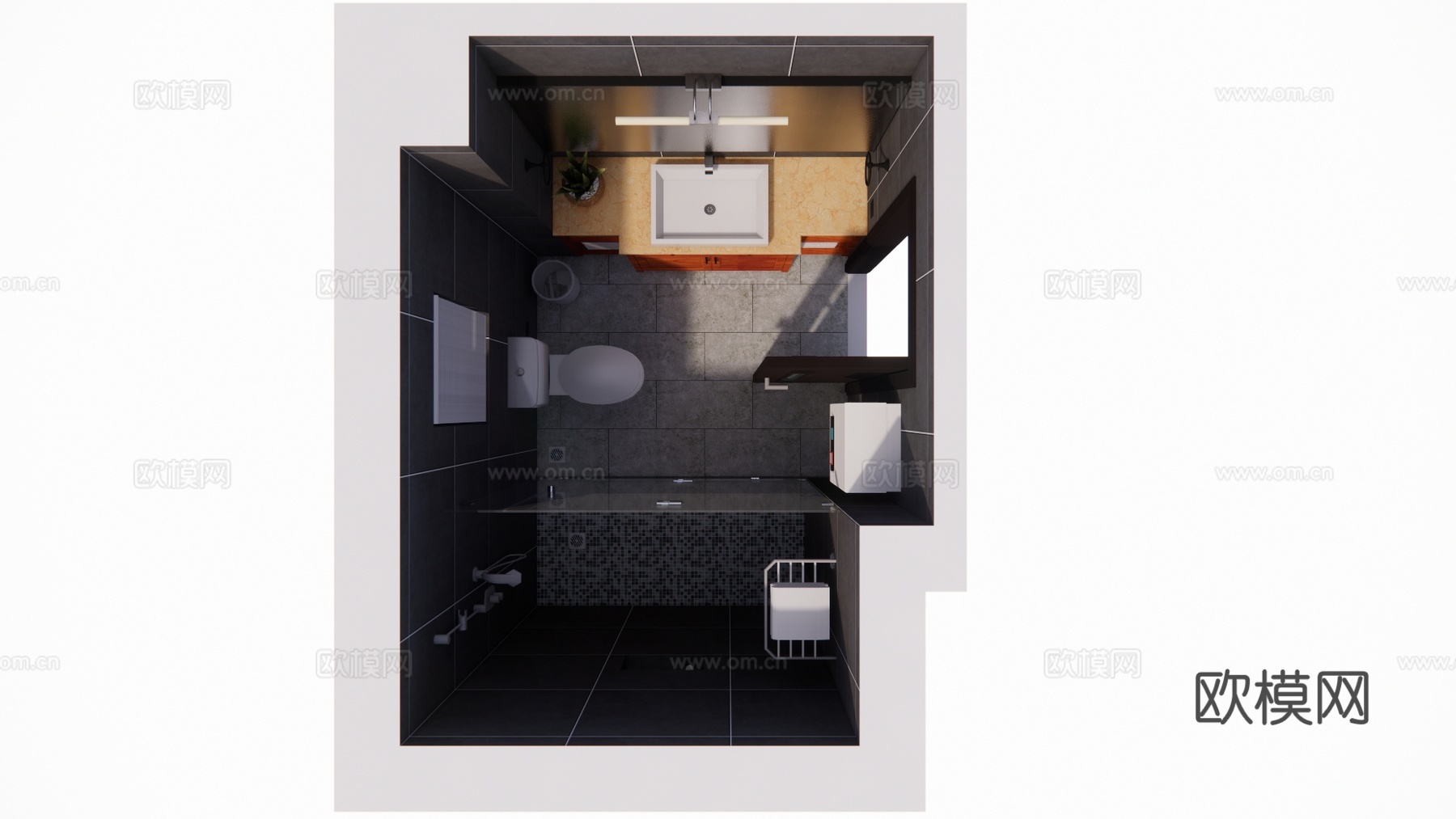 厕所 公寓 卫浴su模型