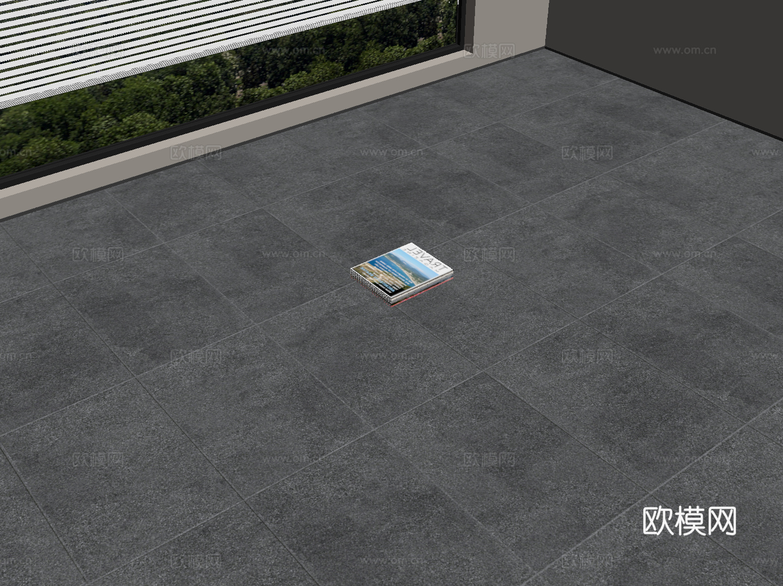 现代地砖 瓷砖 哑光砖su模型