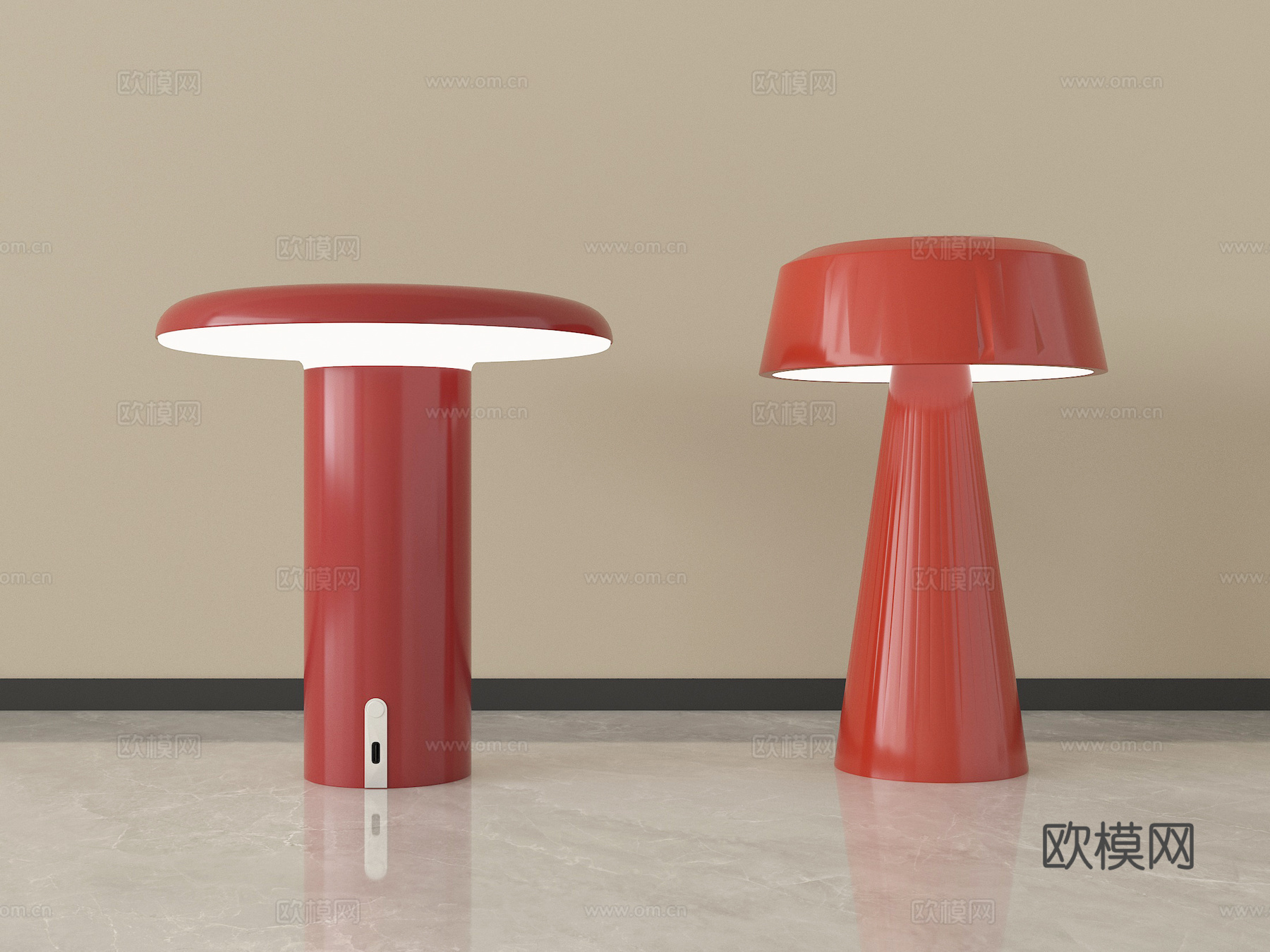 现代简约台灯su模型