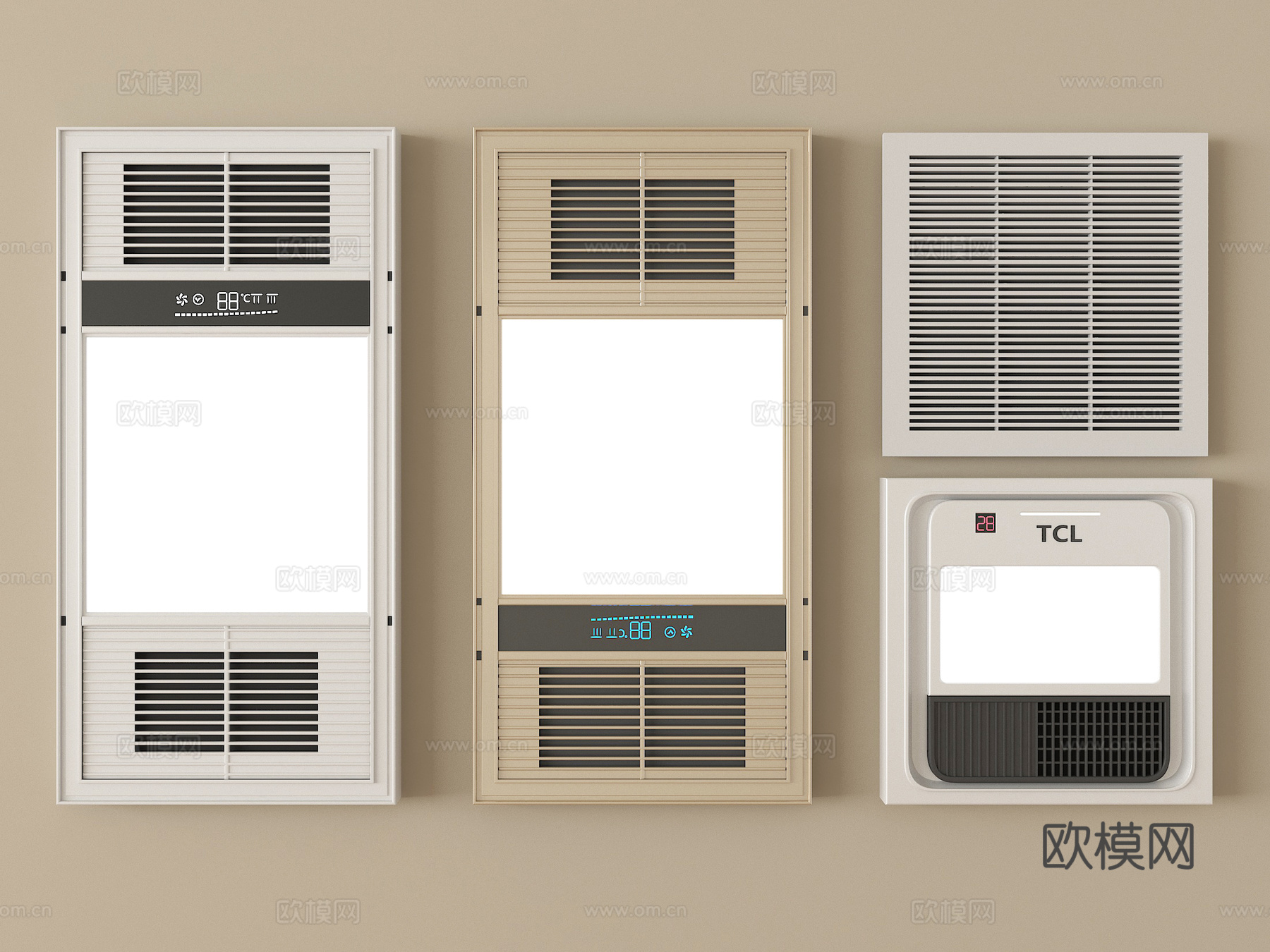 现代浴霸 集成浴霸 取暖器su模型