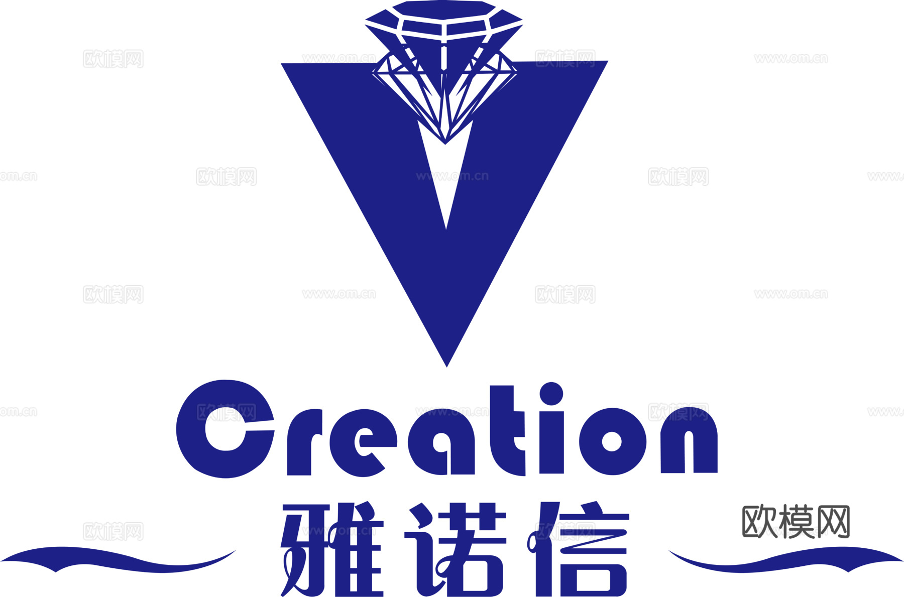 雅诺信，黄金珠宝logo