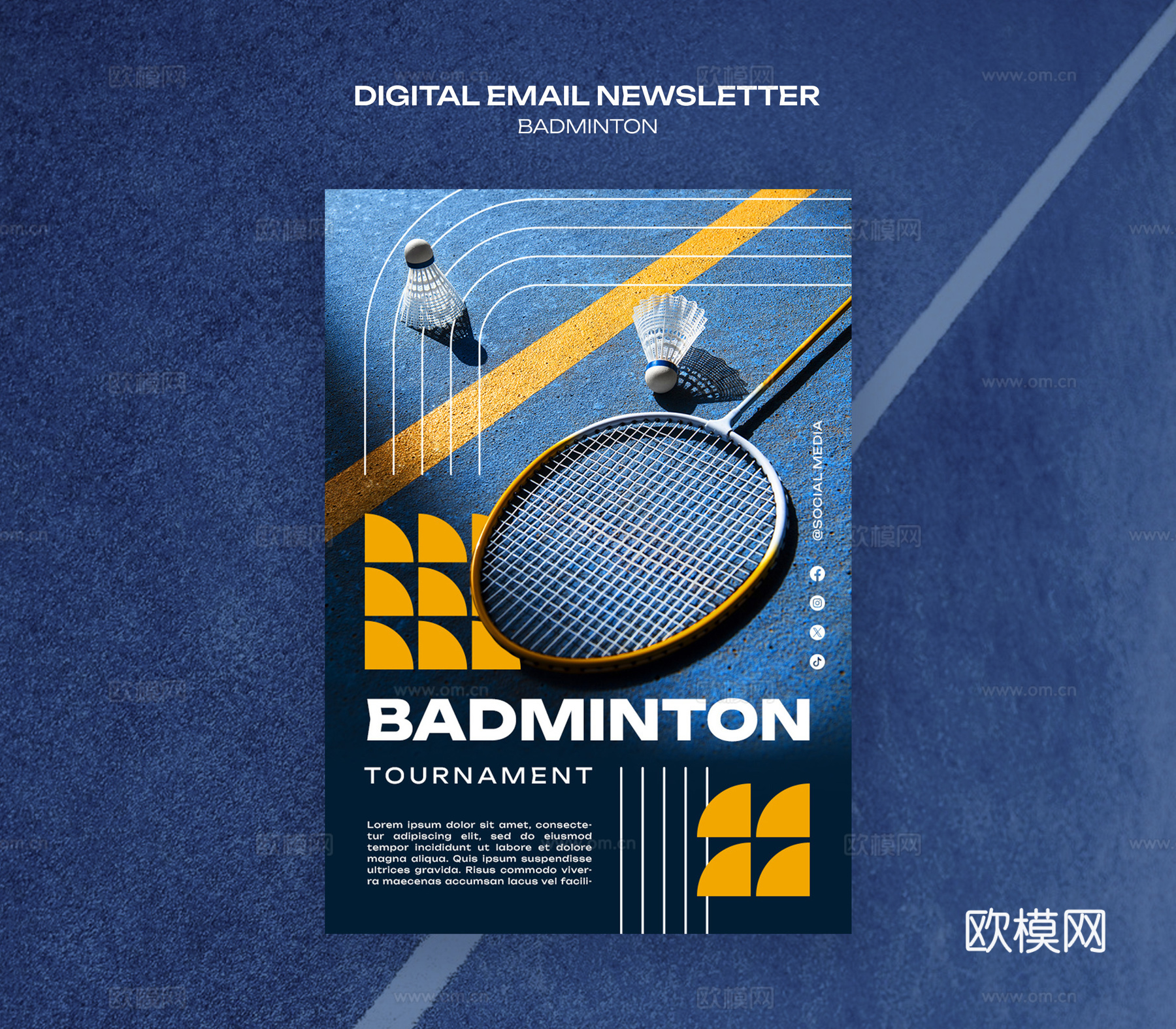 体育运动锻炼身体羽毛球主题促销宣传活动海报3