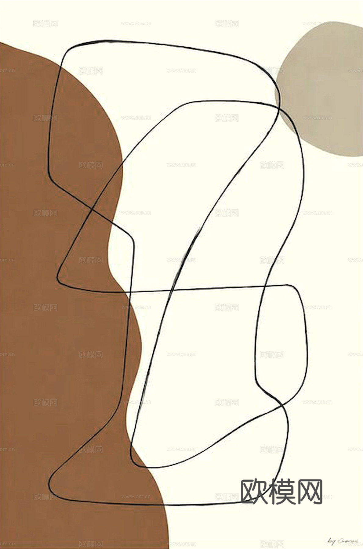 装饰画抽象画挂画拼贴风插画风漫画风儿童画墙画壁画下载