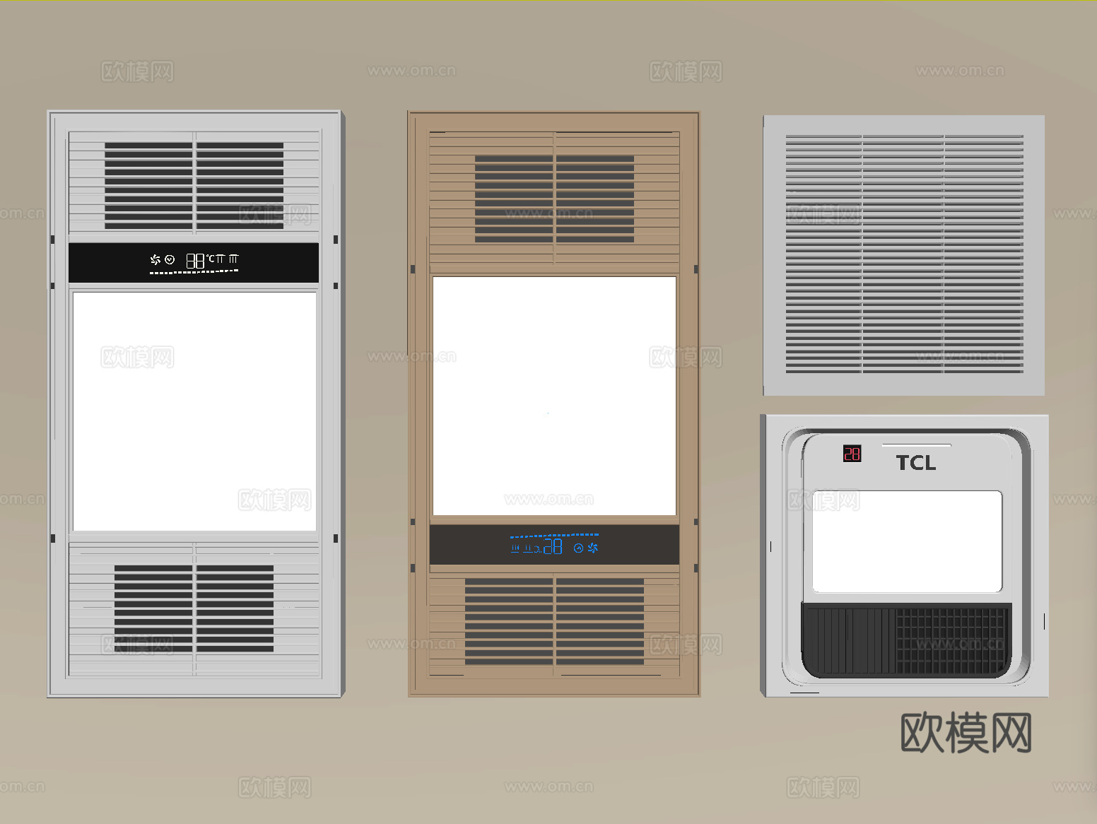 现代浴霸 集成浴霸 取暖器su模型