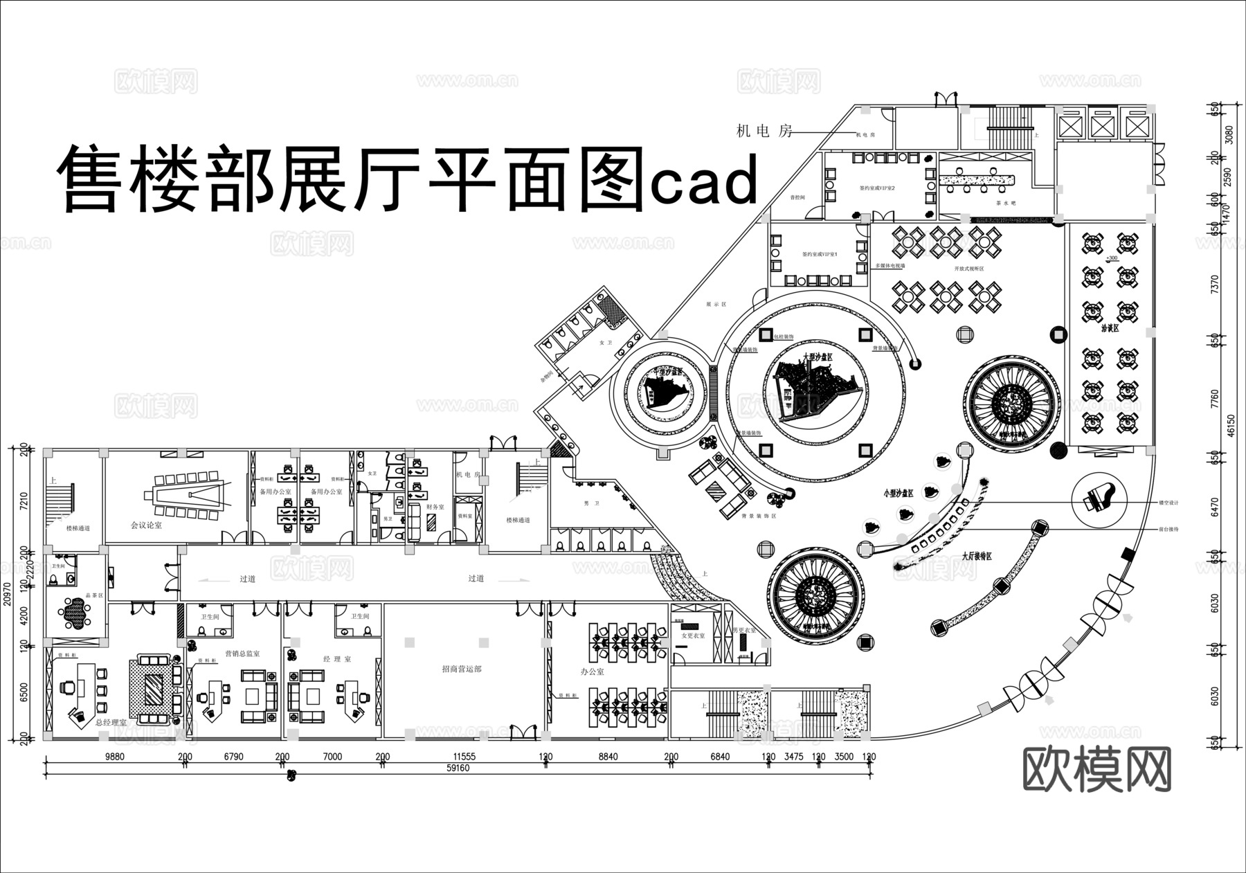 企业展厅平面图cadcad施工图