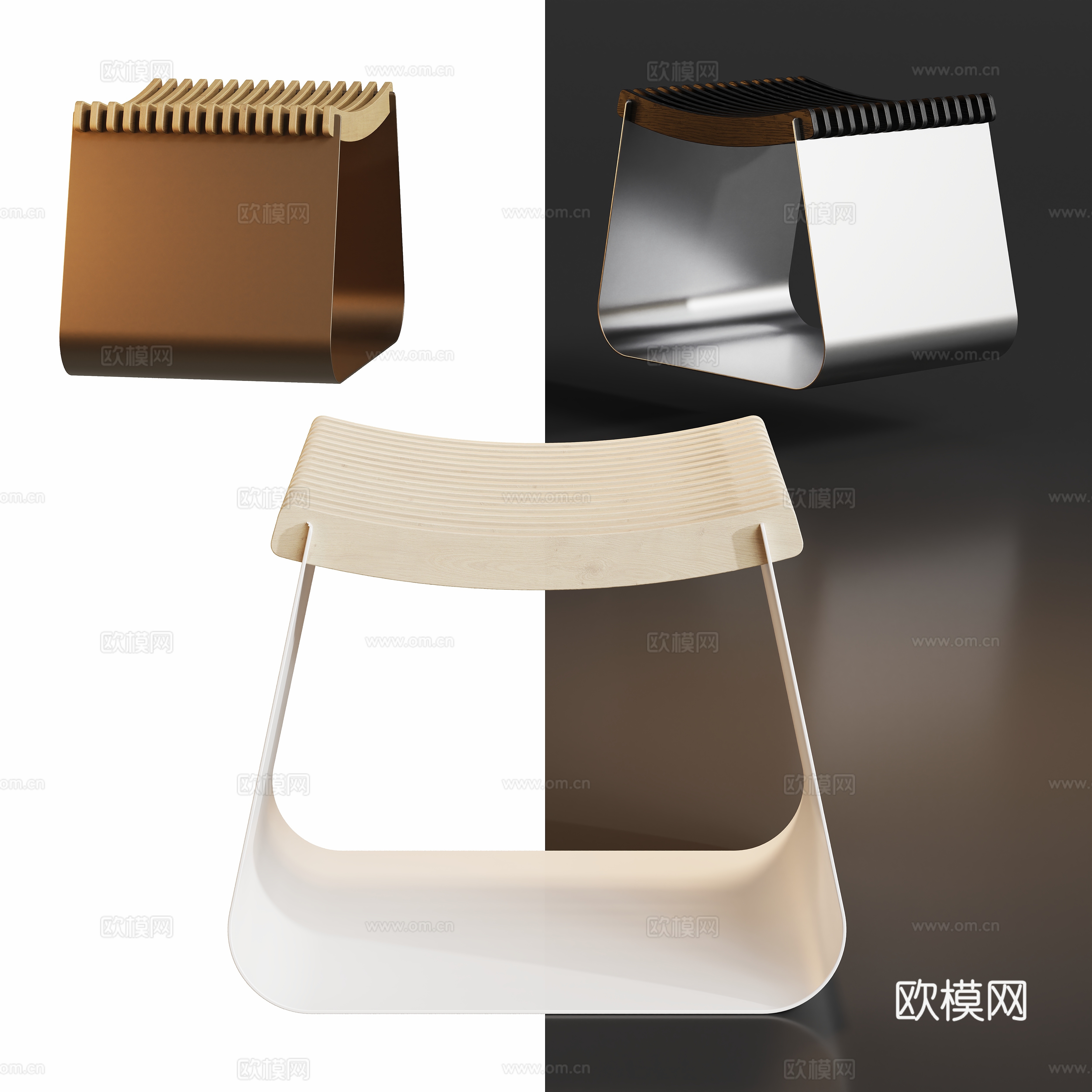 凳子茶凳换鞋凳su模型