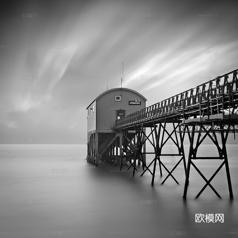 黑白摄影装饰画