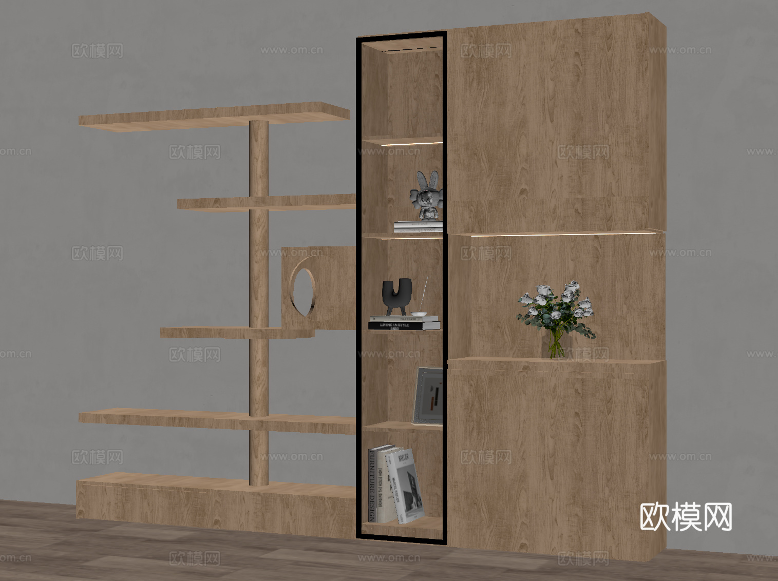 现代宠物柜 猫爬架su模型