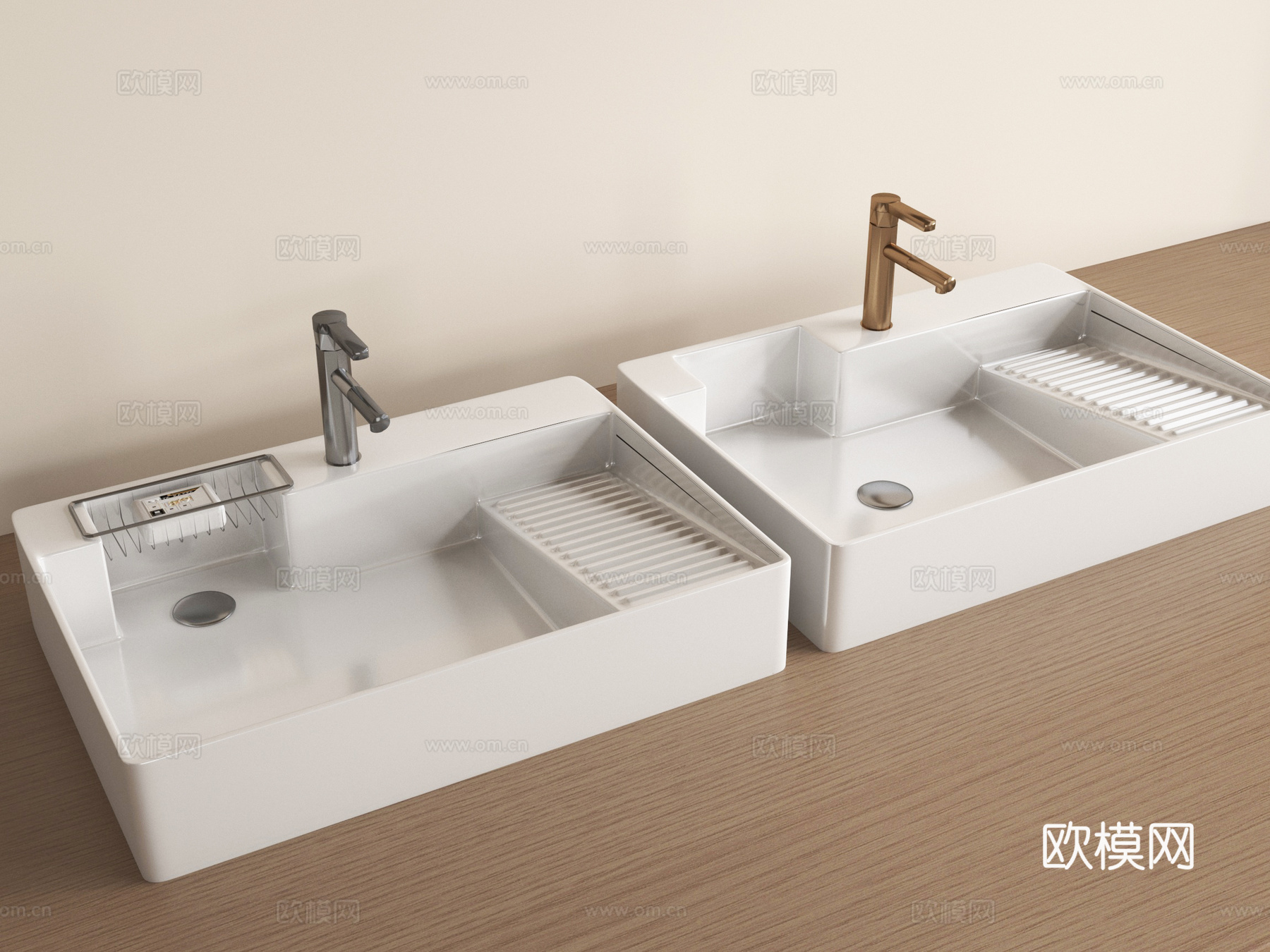 现代台盆 一体盆 陶瓷盆 台上盆su模型
