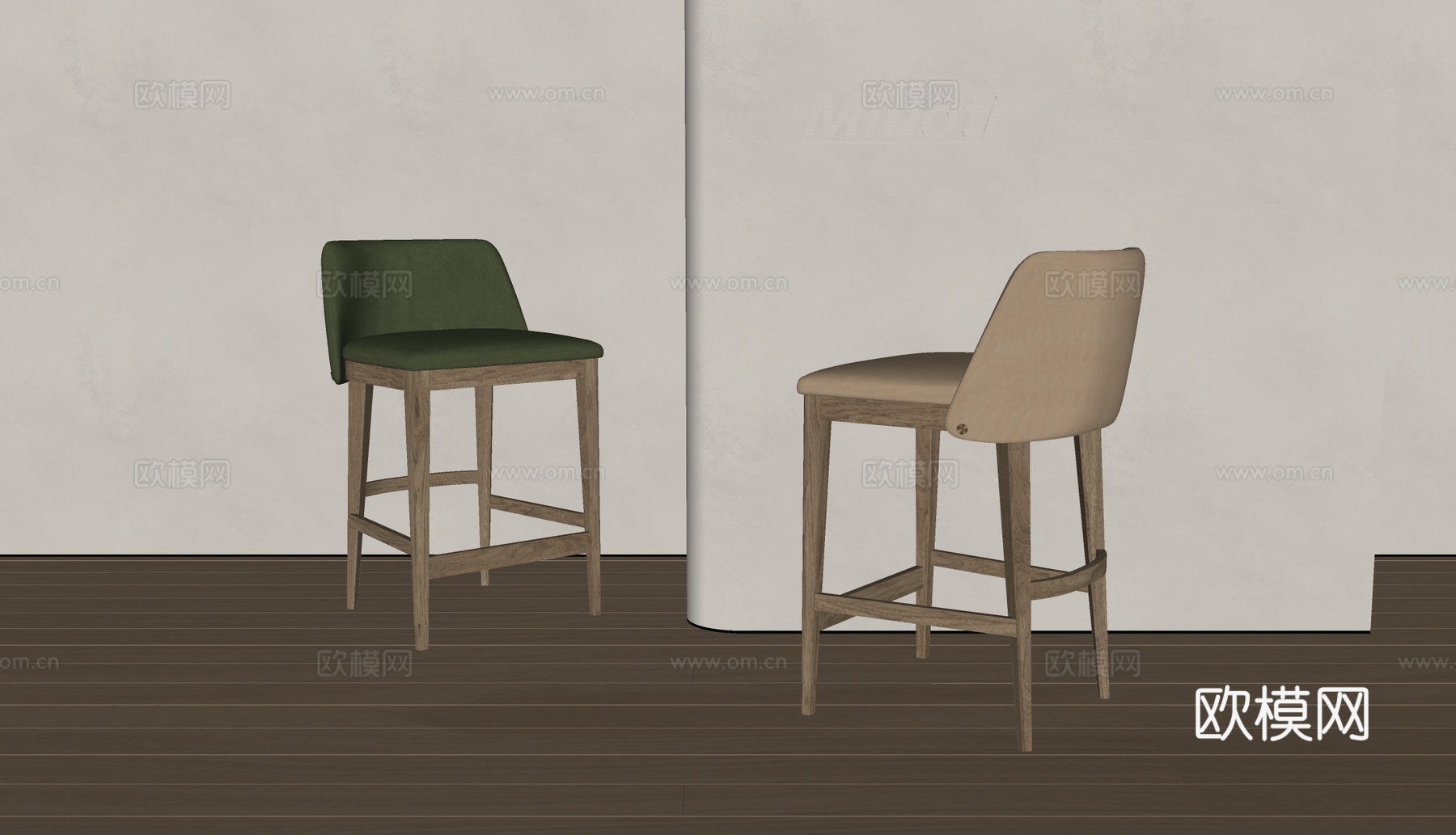 Minotti现代餐椅 咖啡椅 休闲餐椅 咖啡椅su模型