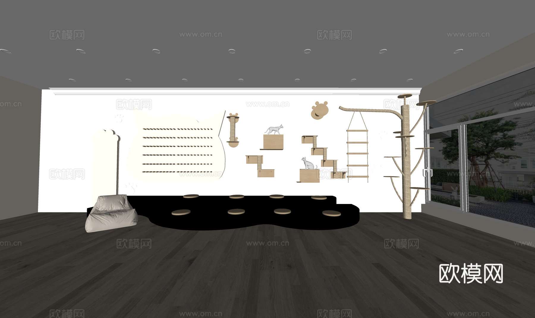 幼儿园 培训机构 博物馆 台球 展厅 文体医疗su模型