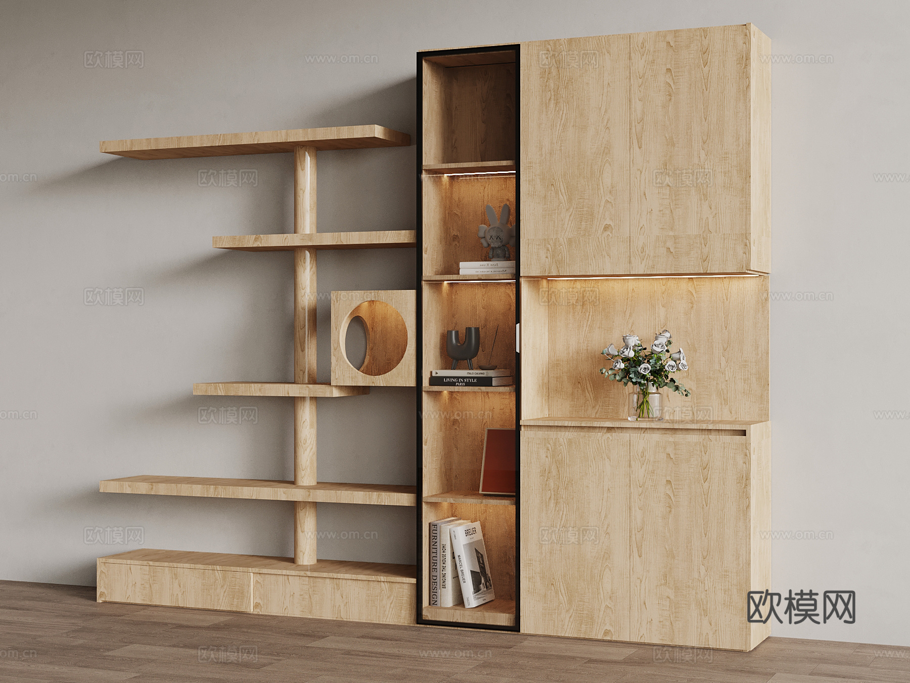 现代宠物柜 猫爬架su模型