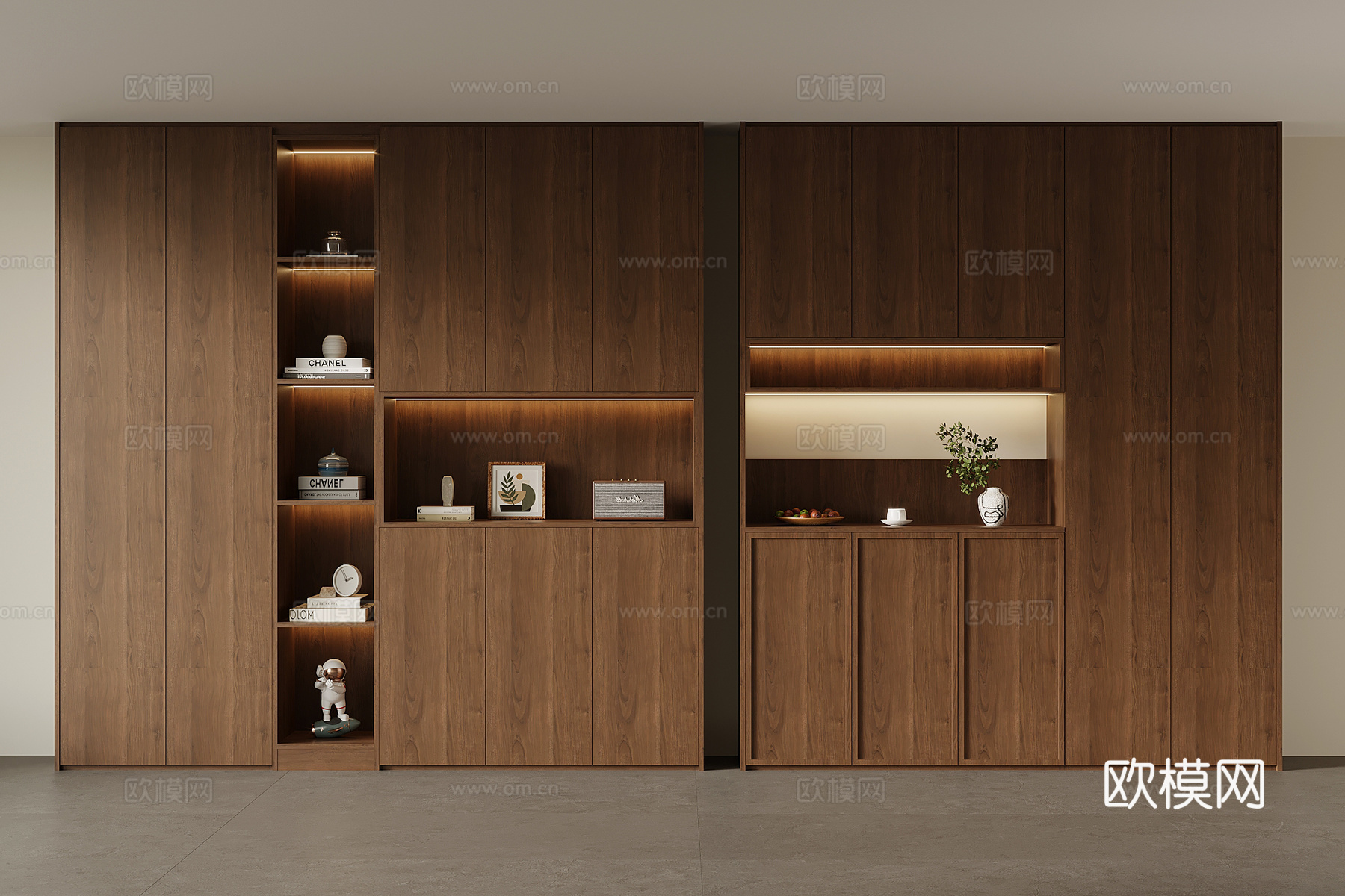 中古风鞋柜 玄关鞋柜su模型