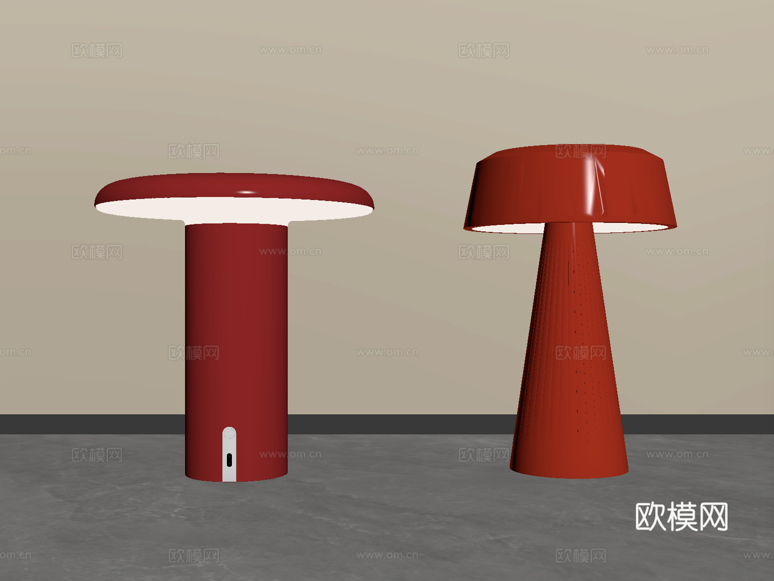 现代简约台灯su模型