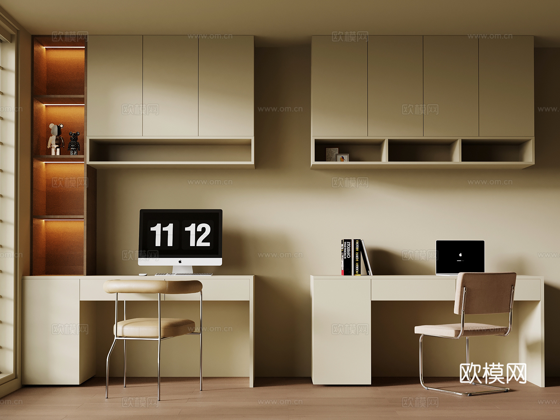现代书桌椅su模型