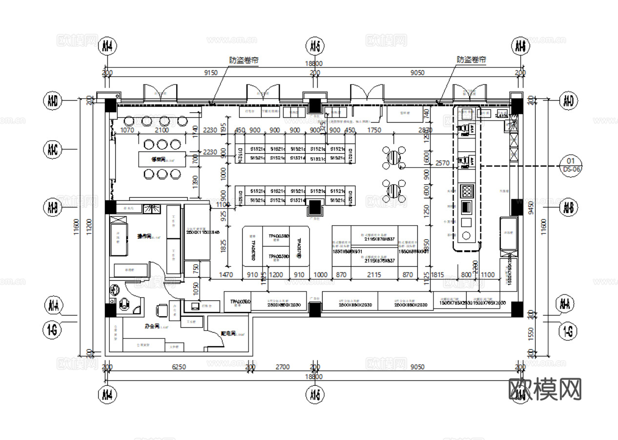 38套超市生鲜超市平面设计方案CAD最新整理合集cad施工图