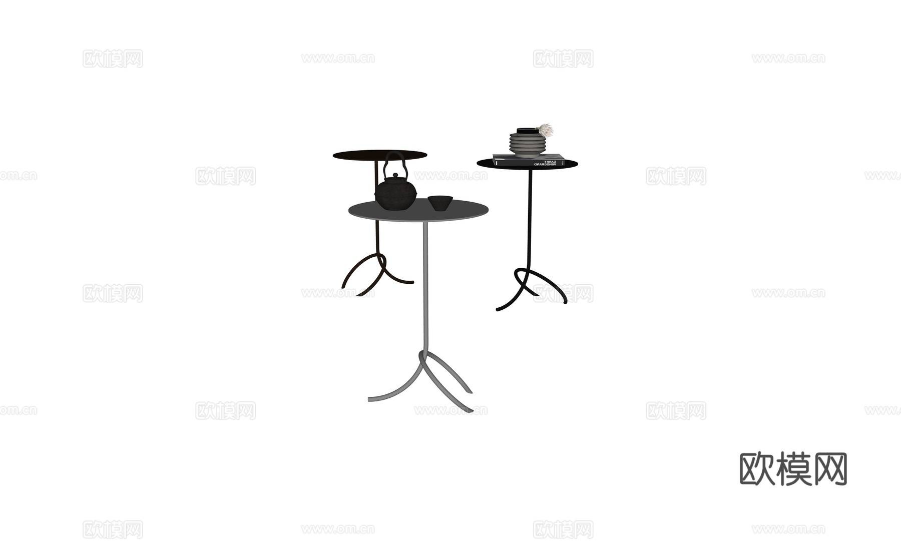 金属边几角几茶几su模型