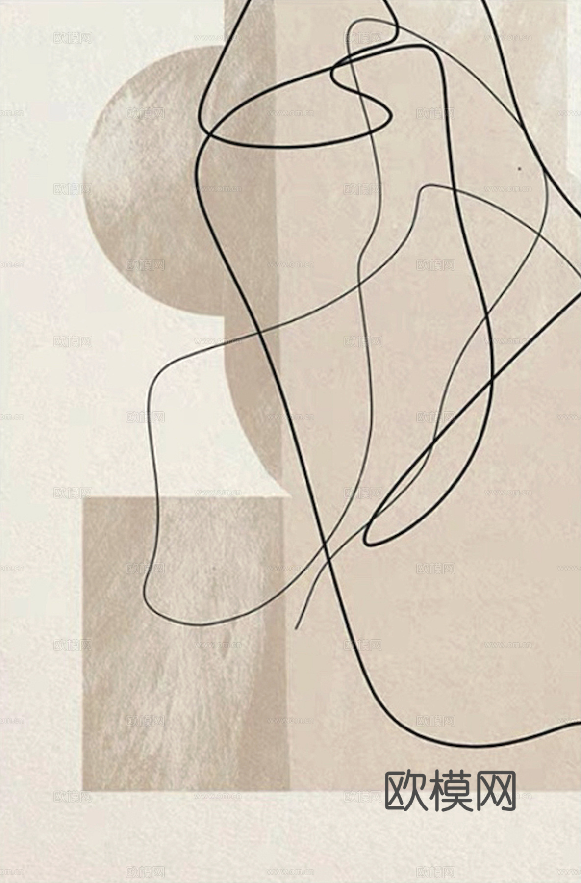 装饰画抽象画挂画拼贴风插画风漫画风儿童画壁画墙画下载