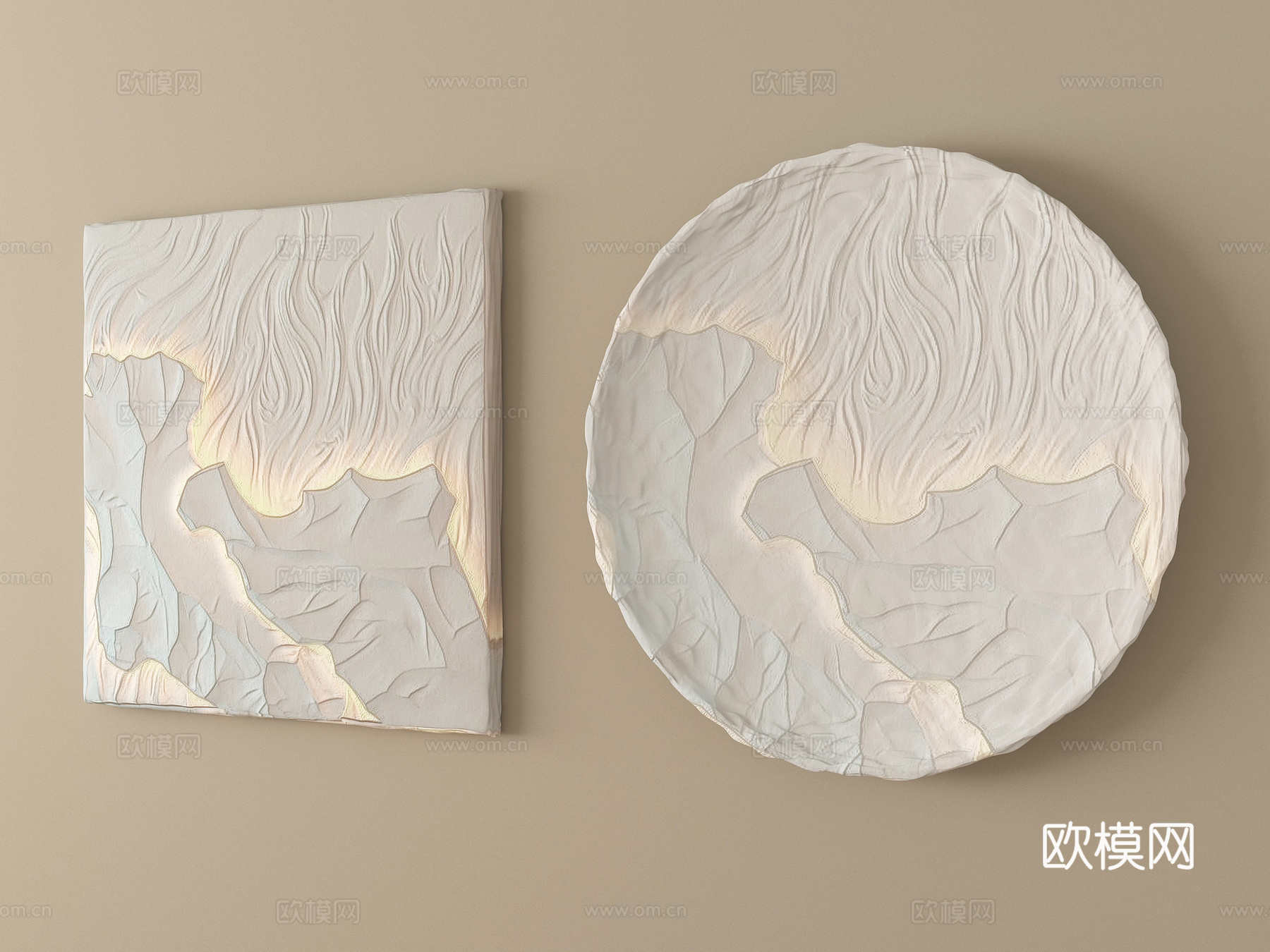 现代墙饰挂件 圆形墙饰su模型