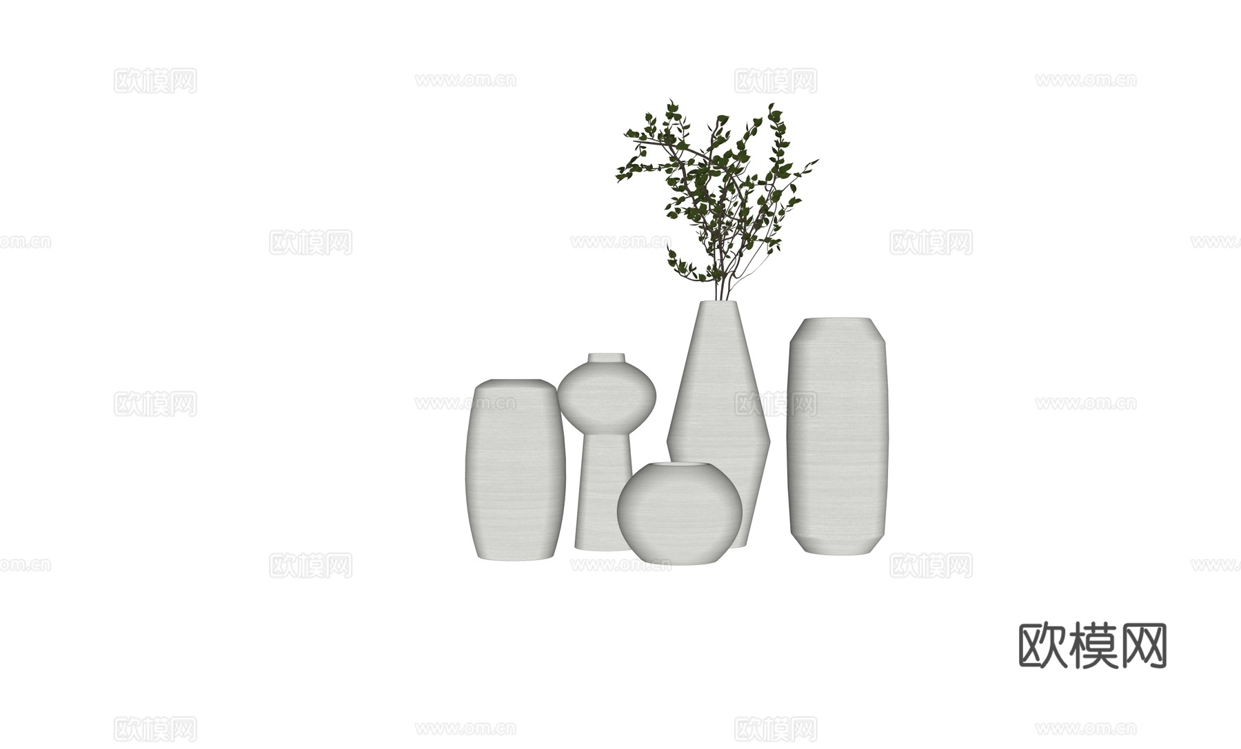 花瓶陶瓷罐子su模型