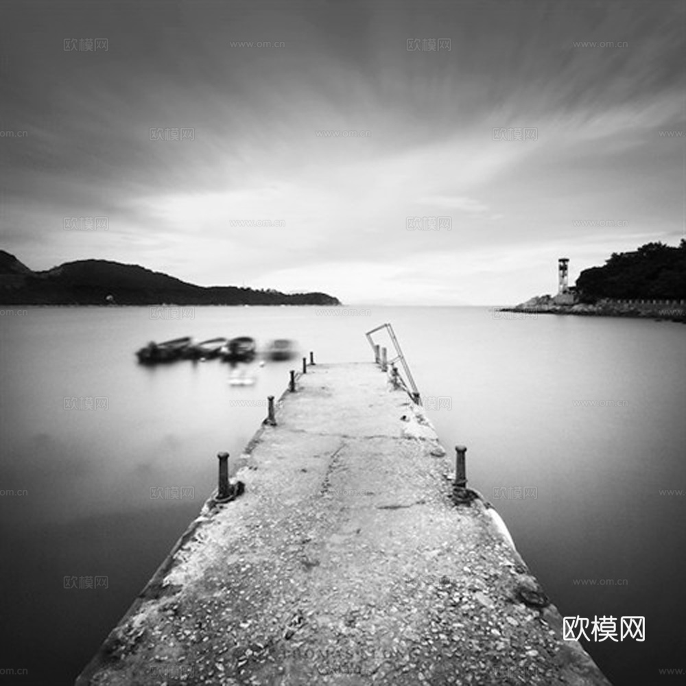 黑白摄影装饰画