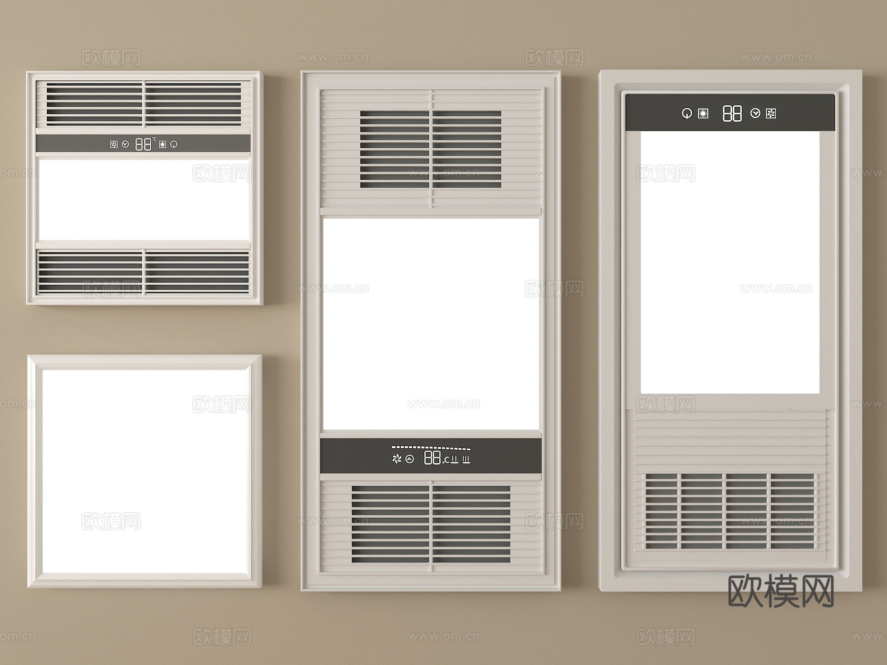 现代浴霸 集成浴霸 取暖器su模型