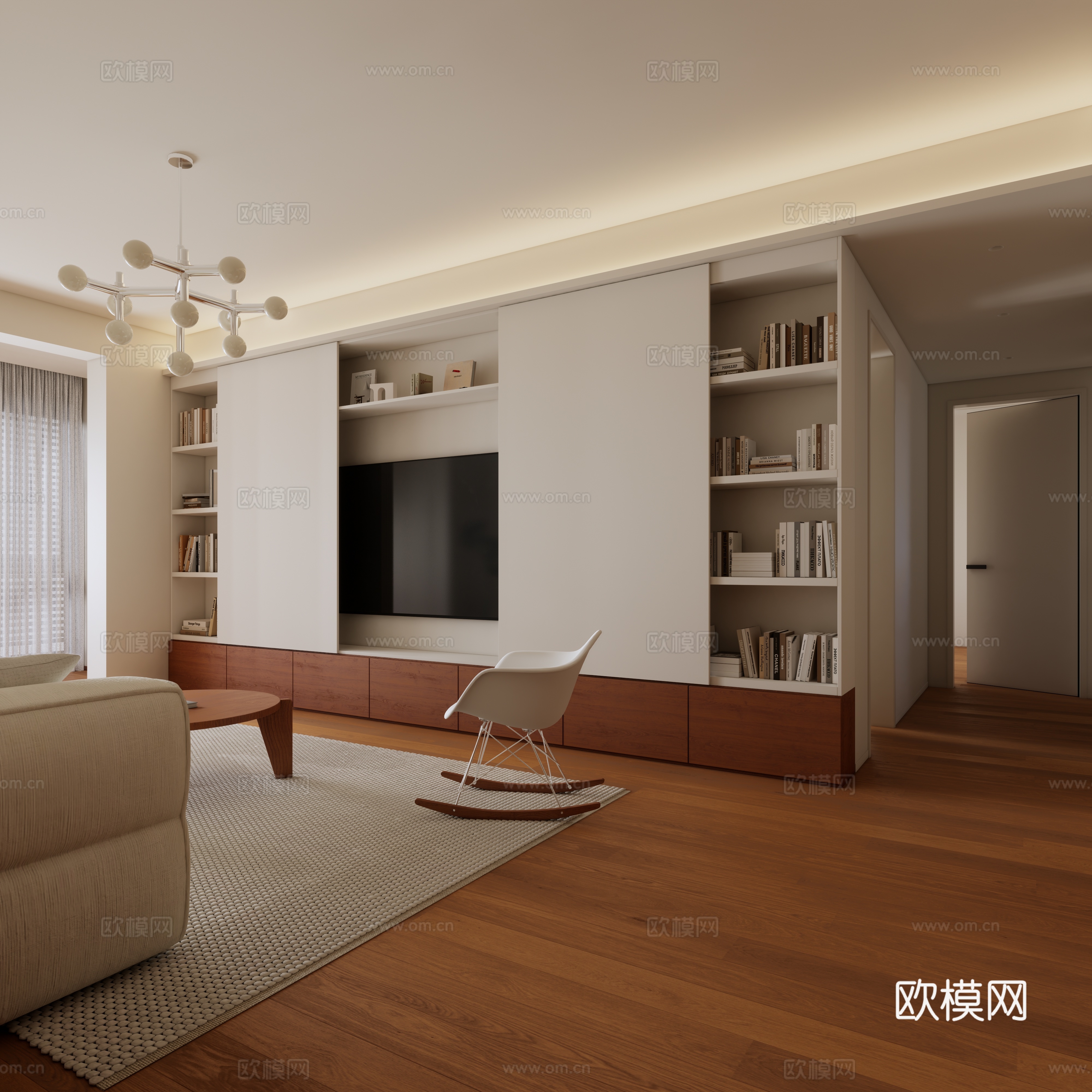 原木风客餐厅su模型