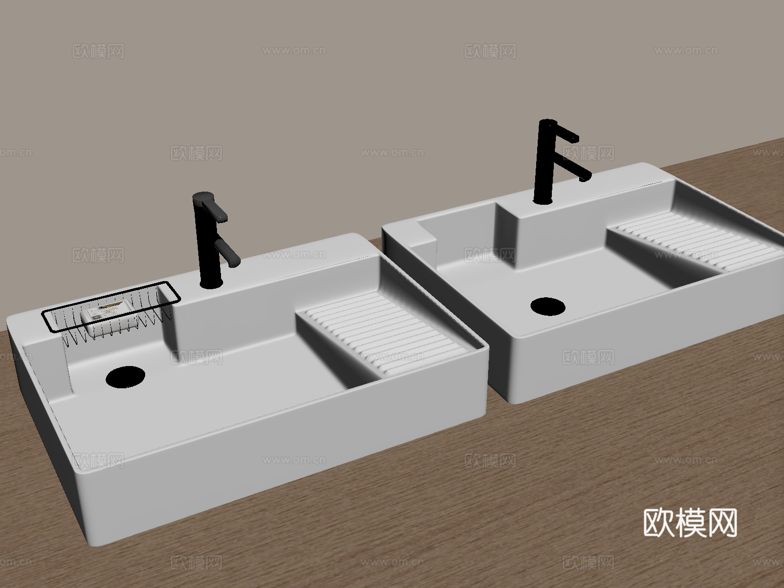 现代台盆 一体盆 陶瓷盆 台上盆su模型