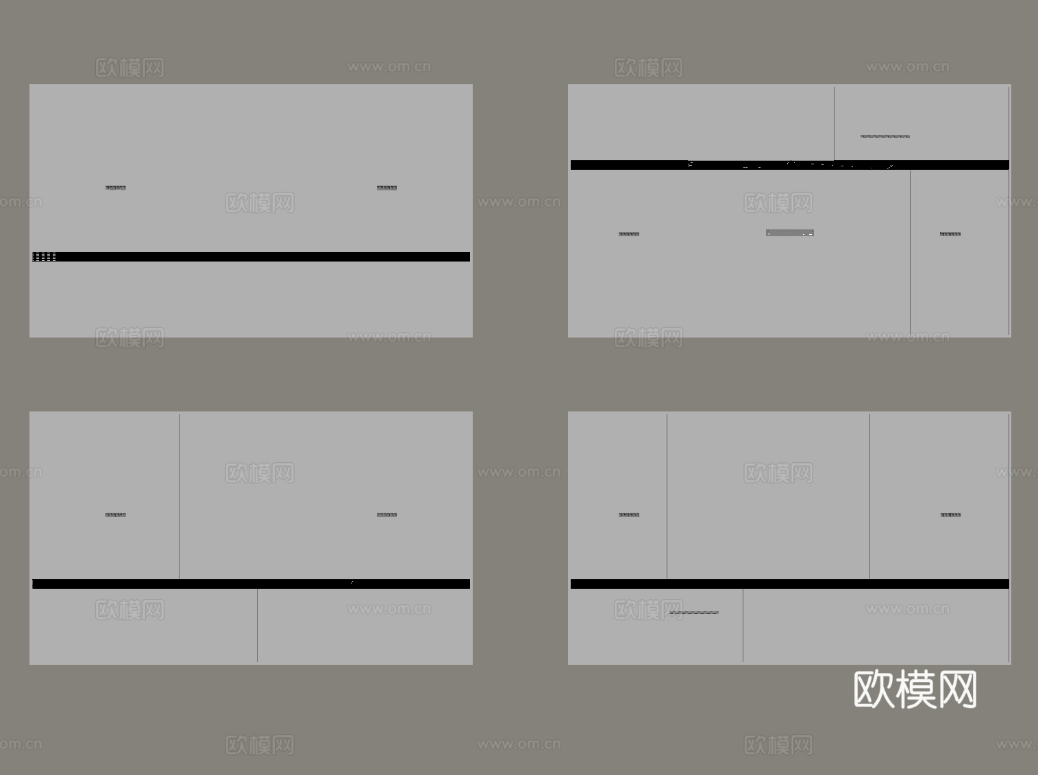 现代吊顶su模型