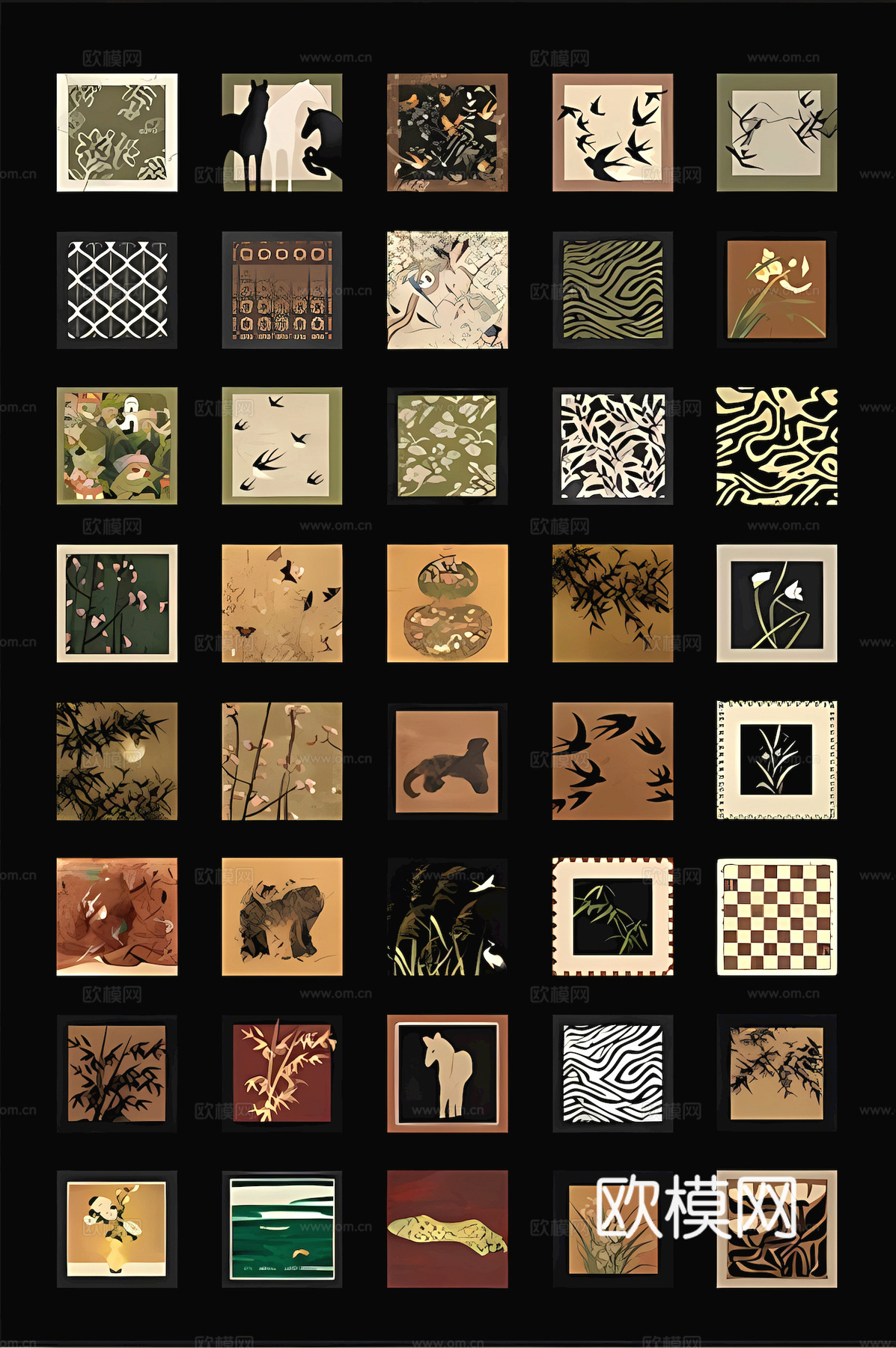 装饰画抽象画挂画拼贴风插画风漫画风儿童画墙画壁画下载