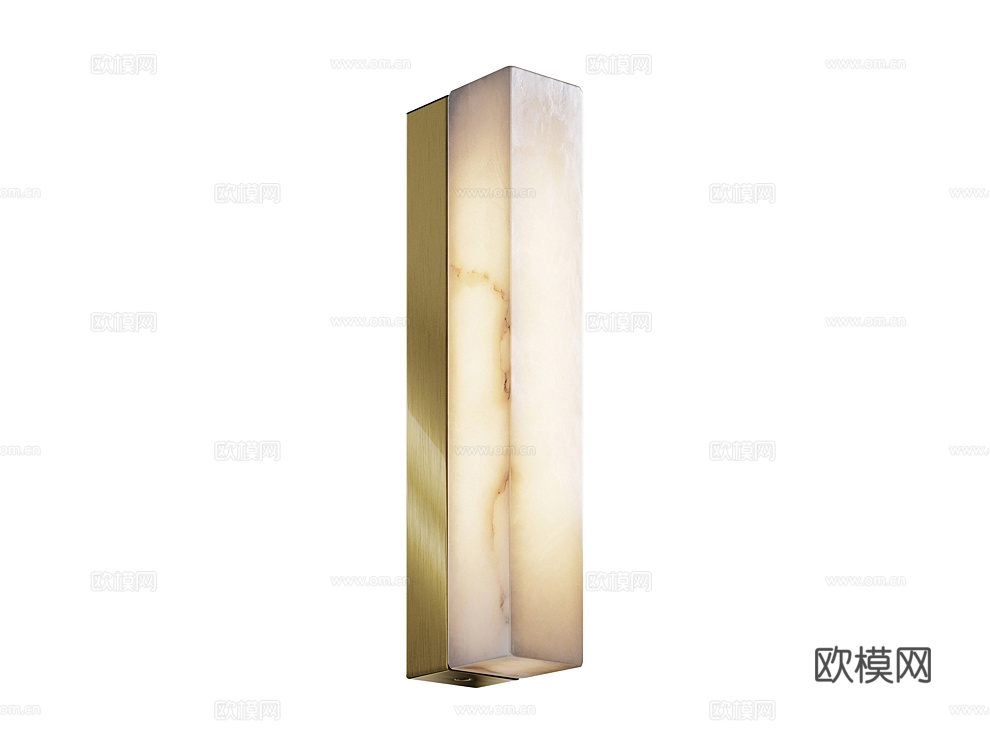 MODELUX 大理石壁灯3d模型下载（渲染图1）