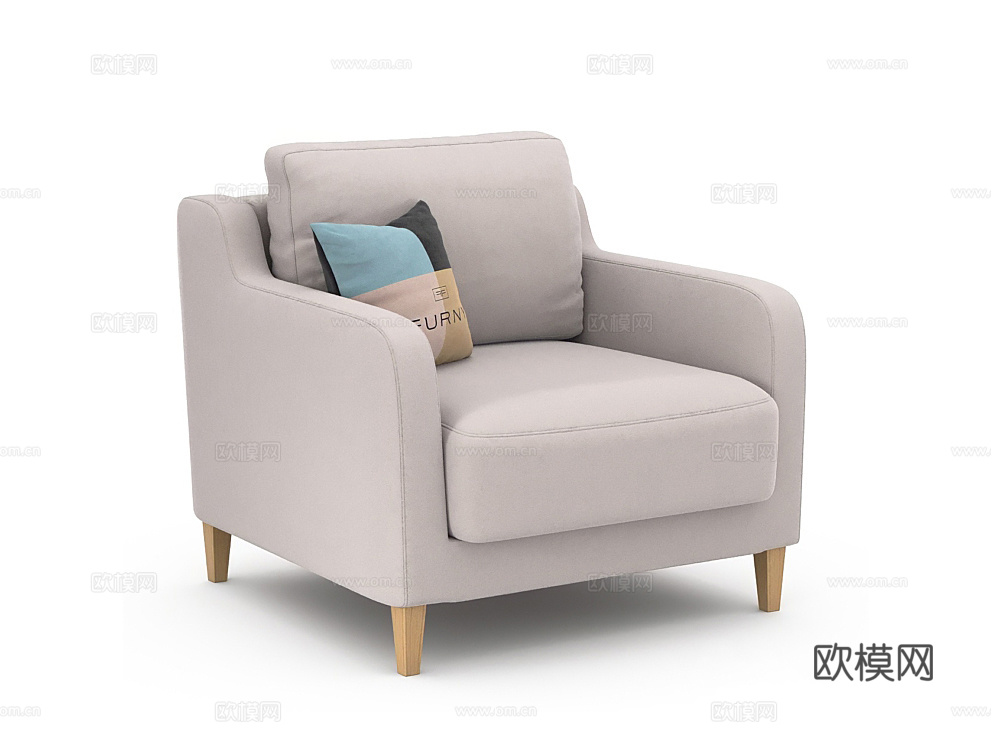 The Furny 单人沙发3d模型下载（渲染图3）