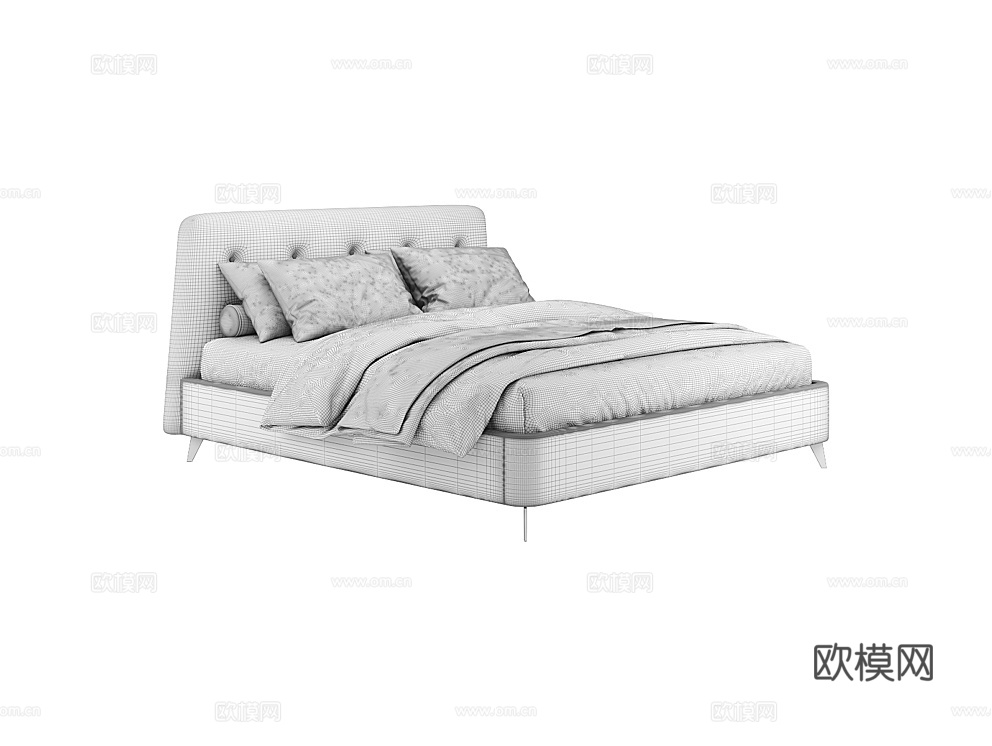 MEBELFORM 双人床3d模型下载（渲染图2）