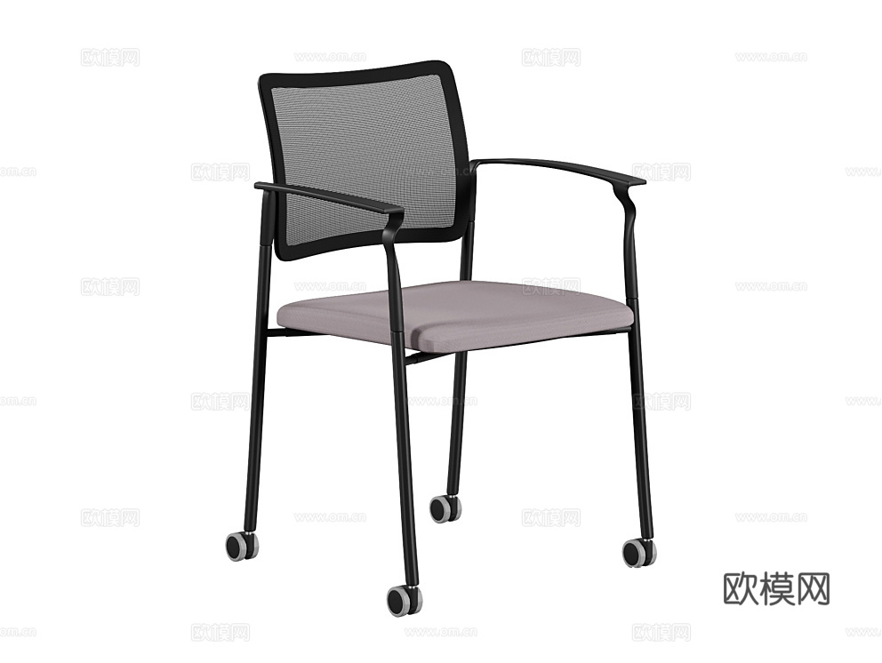 Solo 移动办公椅 会议椅3d模型下载（渲染图1）