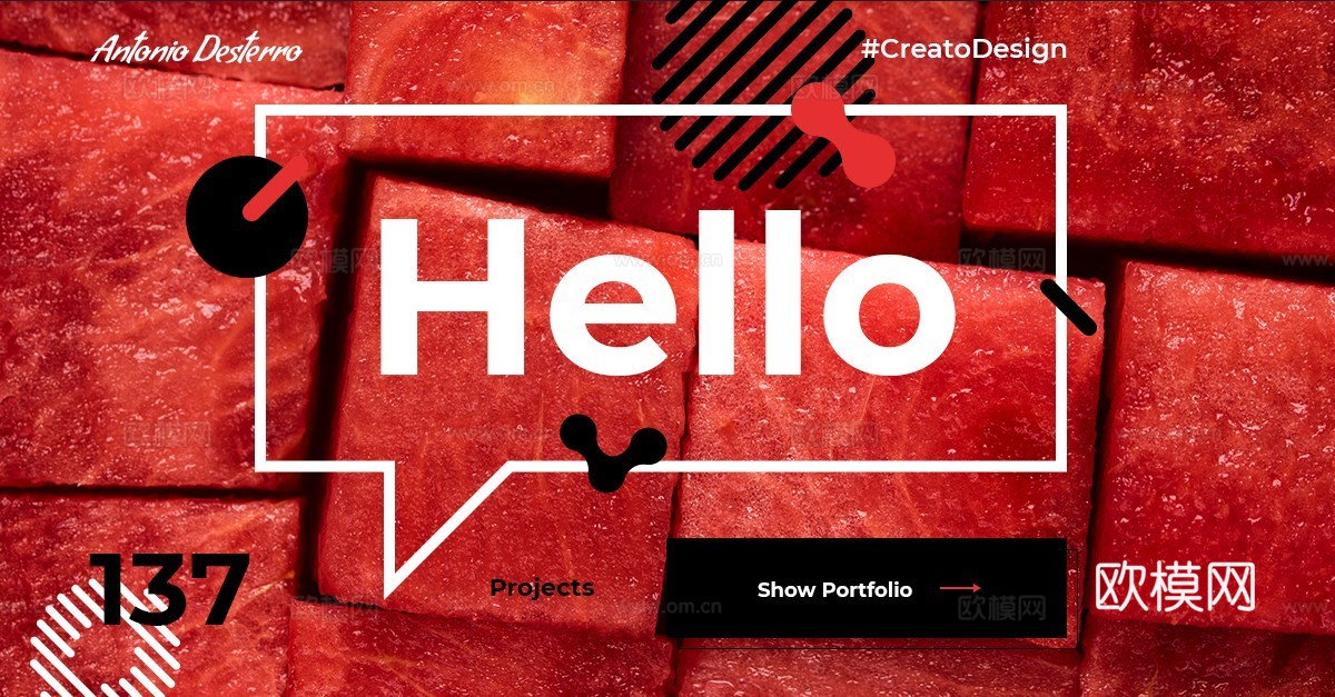 孟菲斯图文排版时尚创意广告海报22