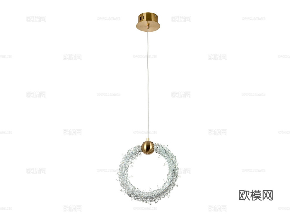 MODELUX 奢华水晶灯3d模型下载（渲染图1）